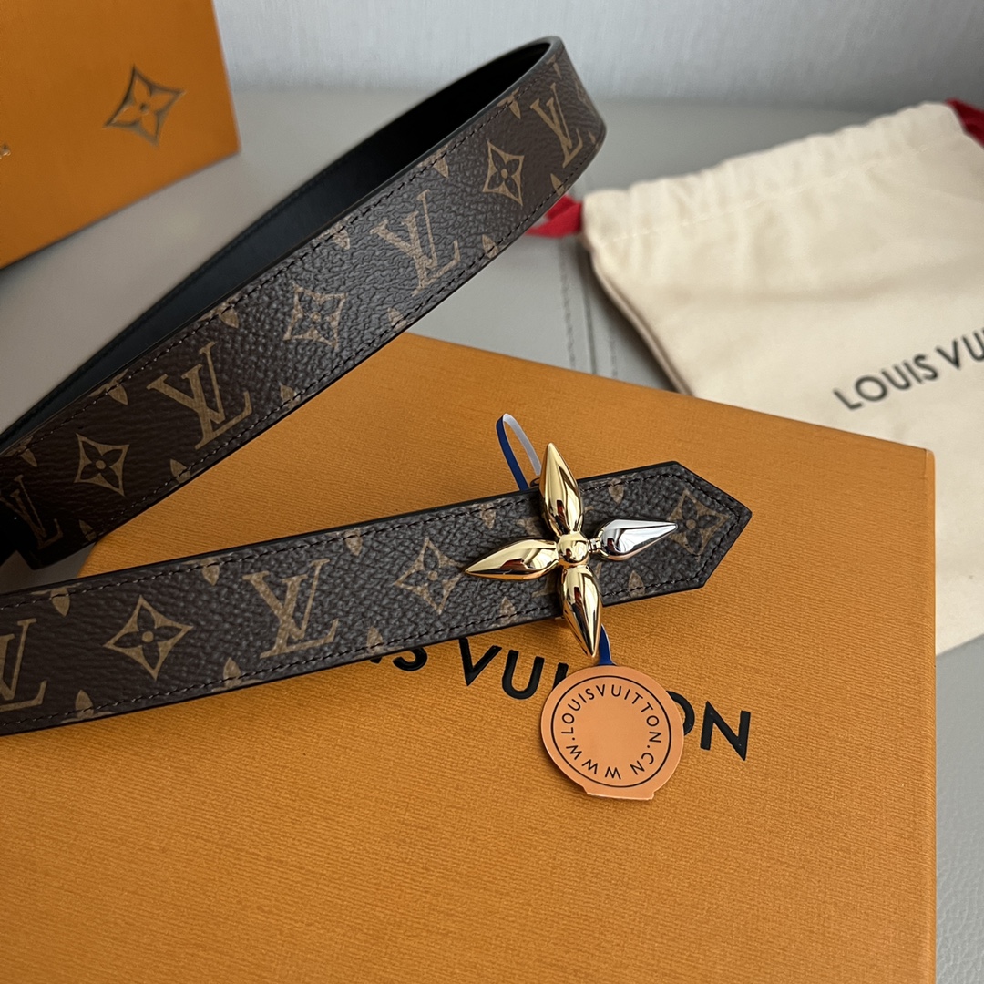 Louis Vuitton Female Basic Belt Cow Leather Black M