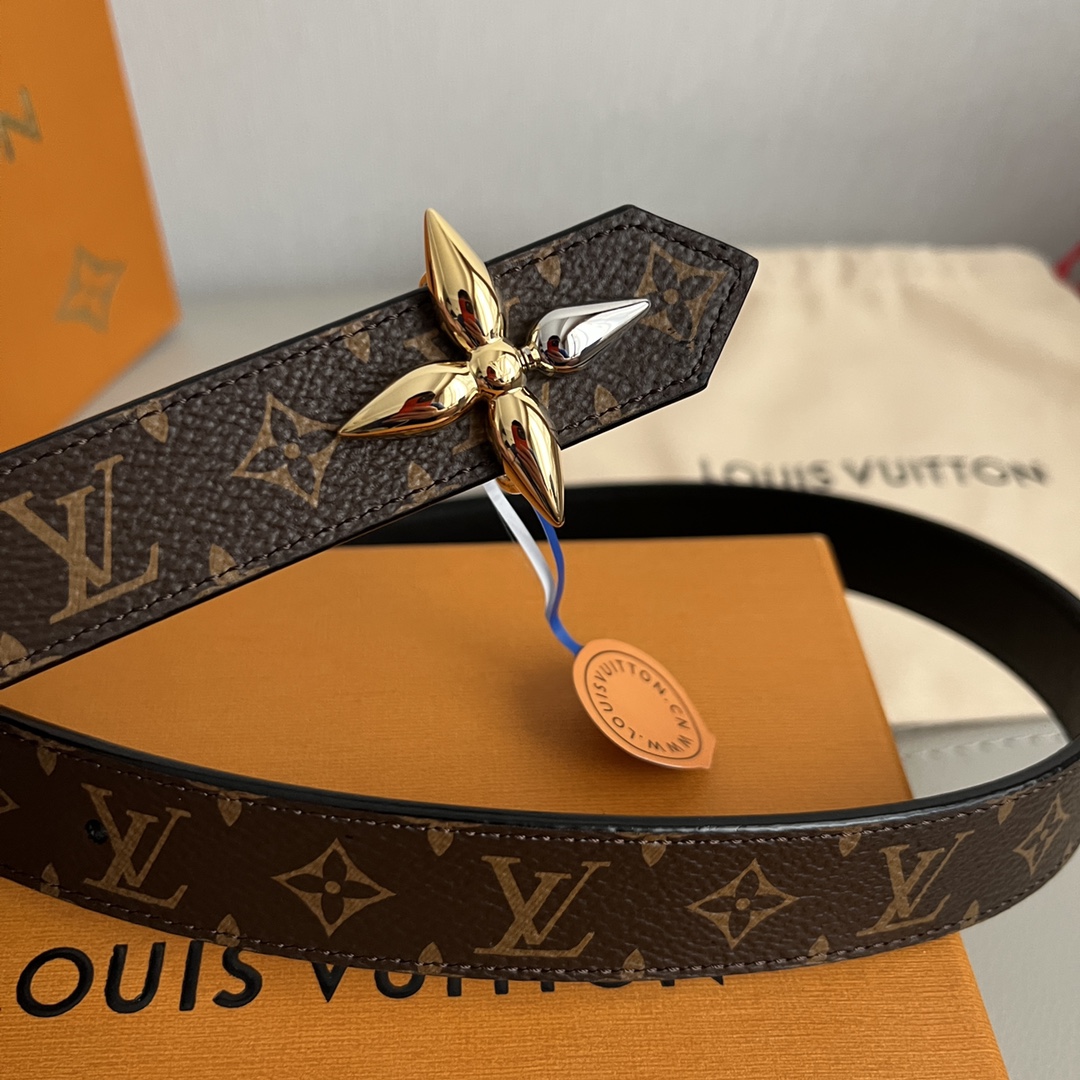 Louis Vuitton Female Basic Belt Cow Leather Black M