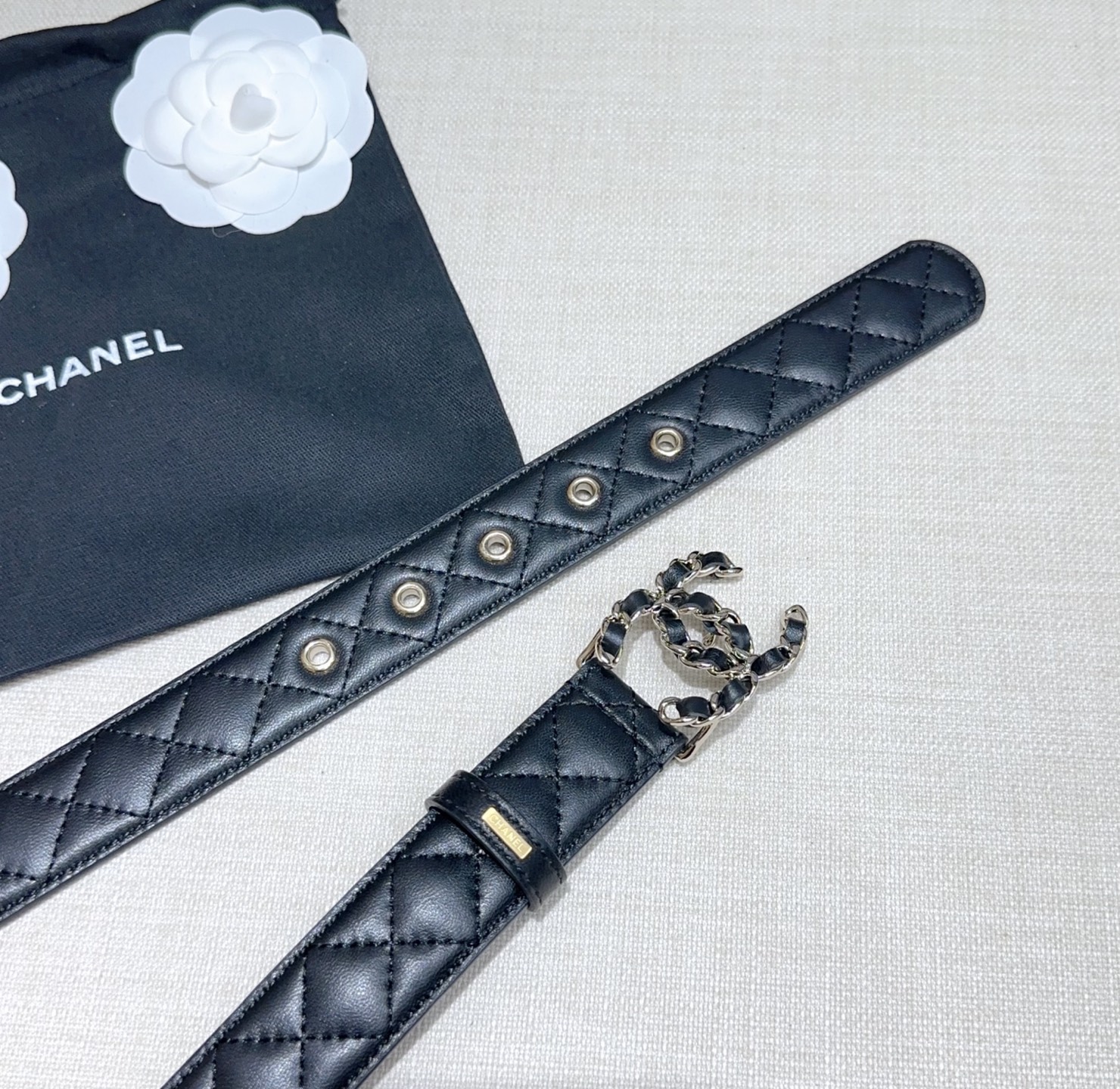 Chanel Female Basic Belt Sheepskin M