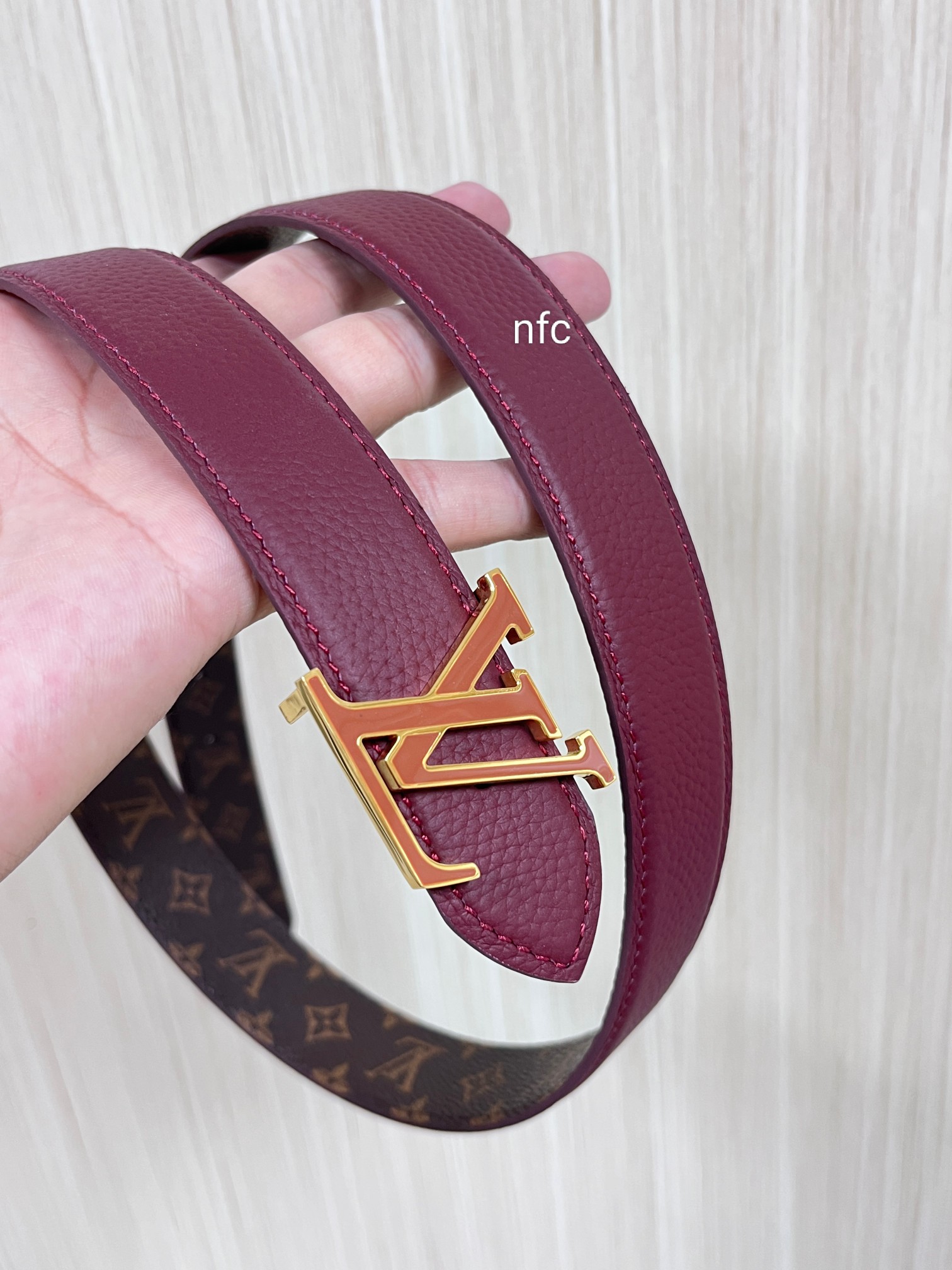 Louis Vuitton Female Basic Belt Canvas Coffee M-l