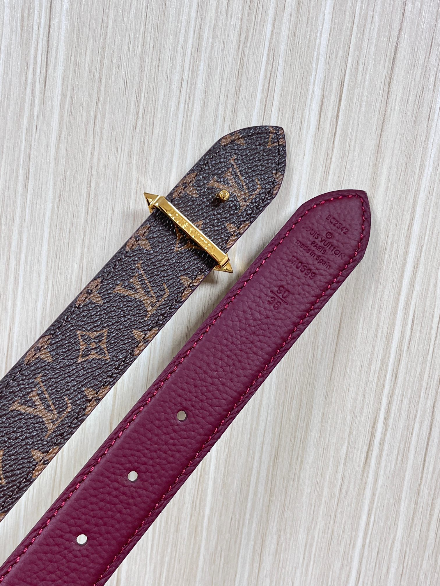 Louis Vuitton Female Basic Belt Canvas M-l