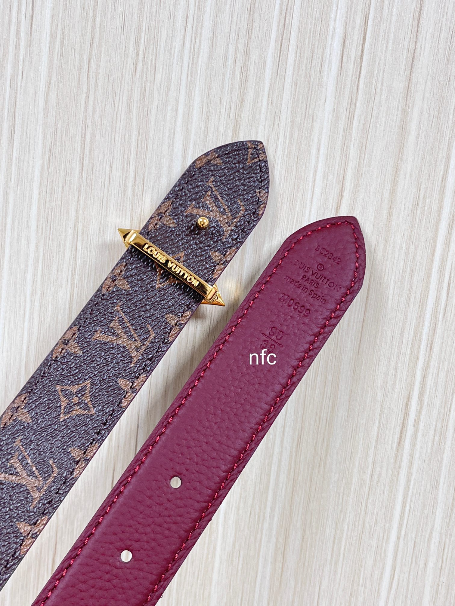 Louis Vuitton Female Basic Belt Canvas Silver M-l