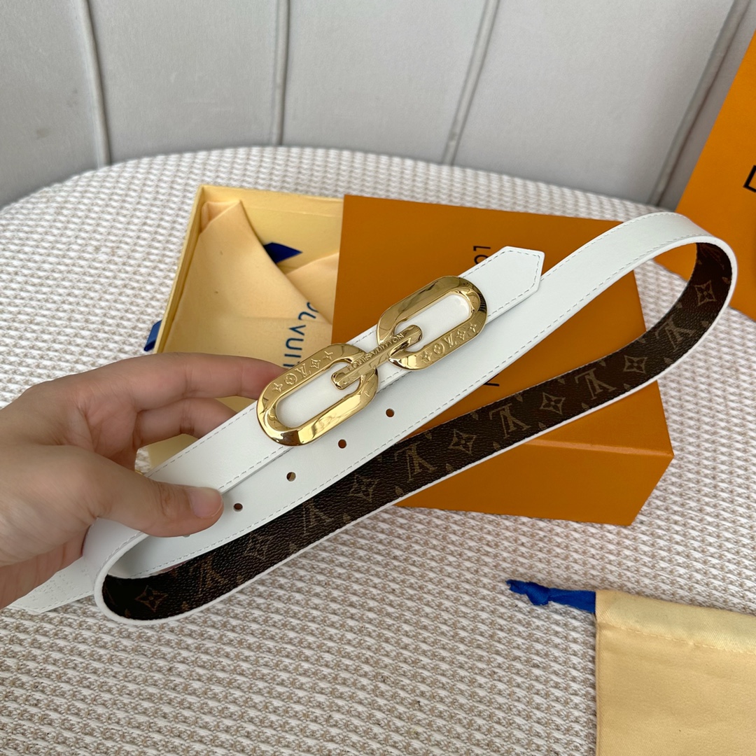 Louis Vuitton Female Basic Belt Cow Leather 25mm-l