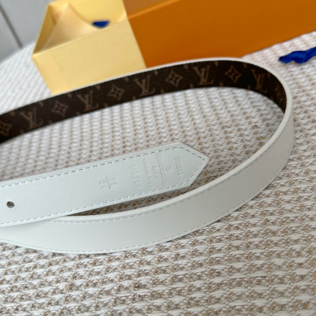 Louis Vuitton Female Basic Belt Cow Leather 25mm-l