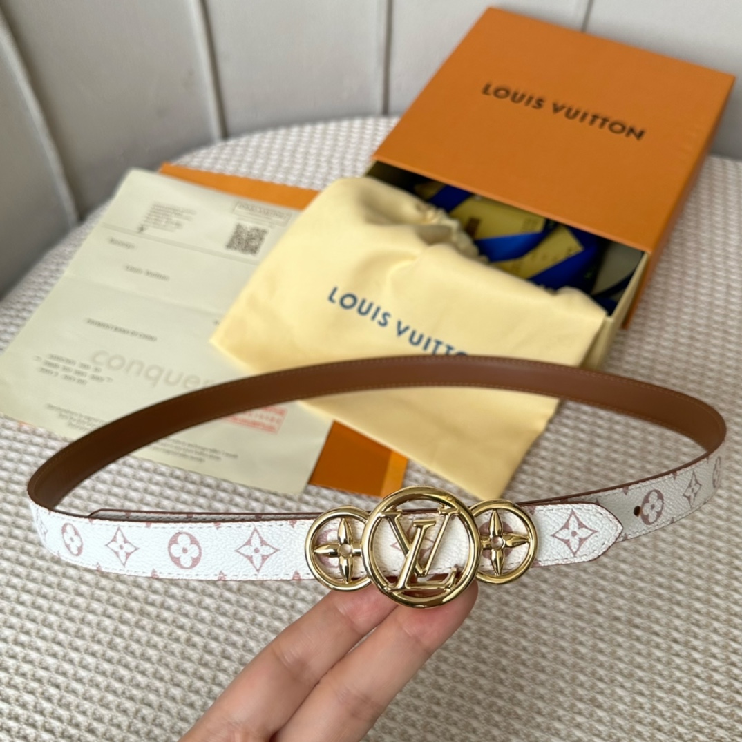 Louis Vuitton Female Basic Belt Cow Leather 20mm-s-l