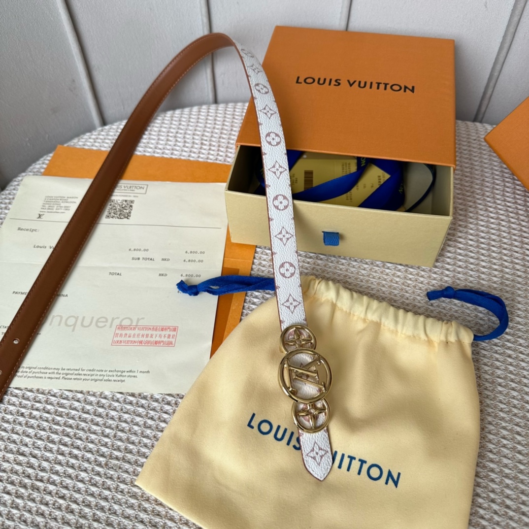 Louis Vuitton Female Basic Belt Cow Leather 20mm-s-l