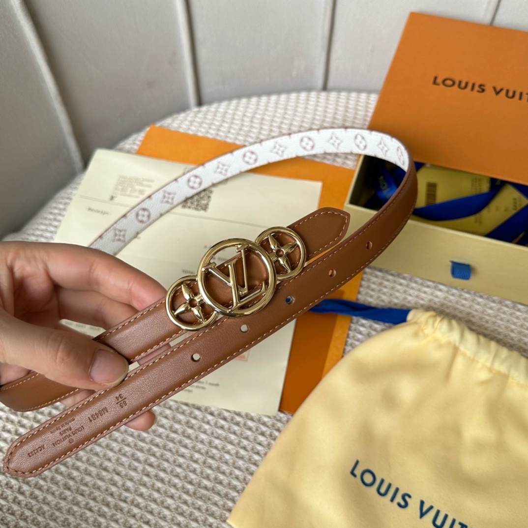 Louis Vuitton Female Basic Belt Cow Leather 20mm-s-l