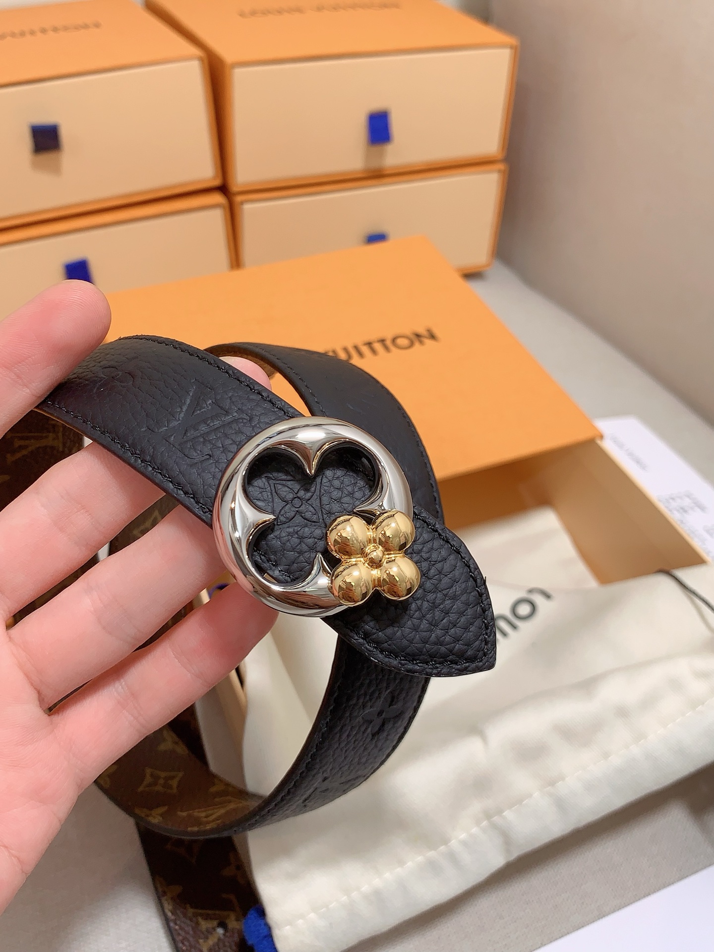 Louis Vuitton Female Basic Belt Cow Leather S-m-l