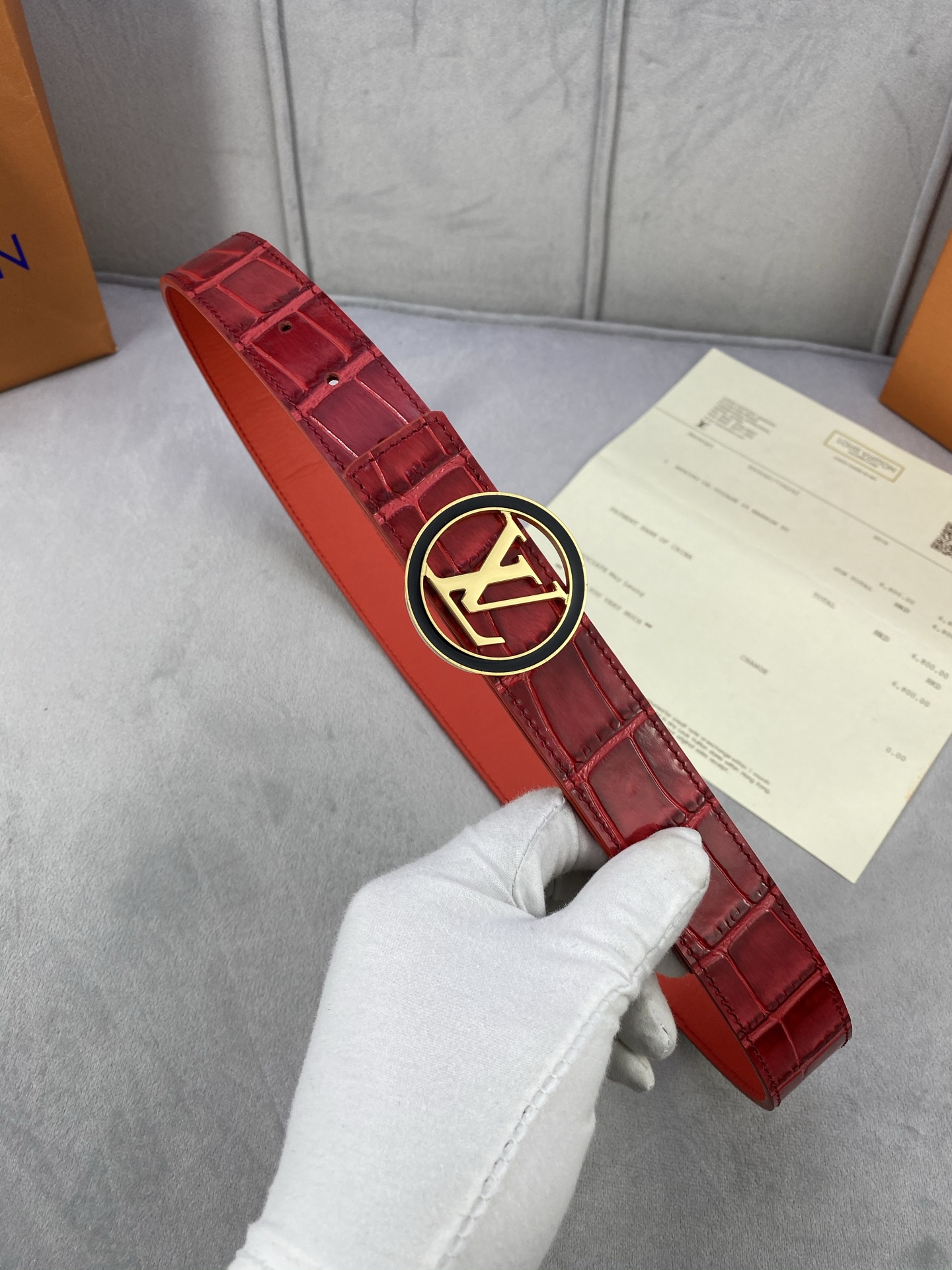 Louis Vuitton Female Leather Belt Top Grain Leather L