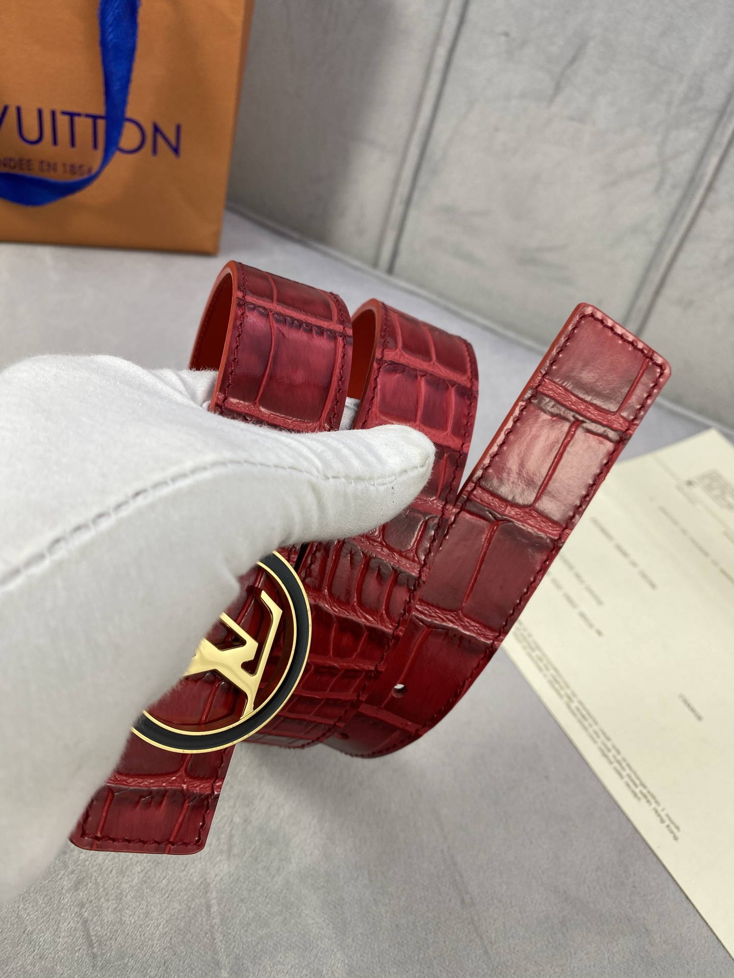 Louis Vuitton Female Leather Belt Top Grain Leather L