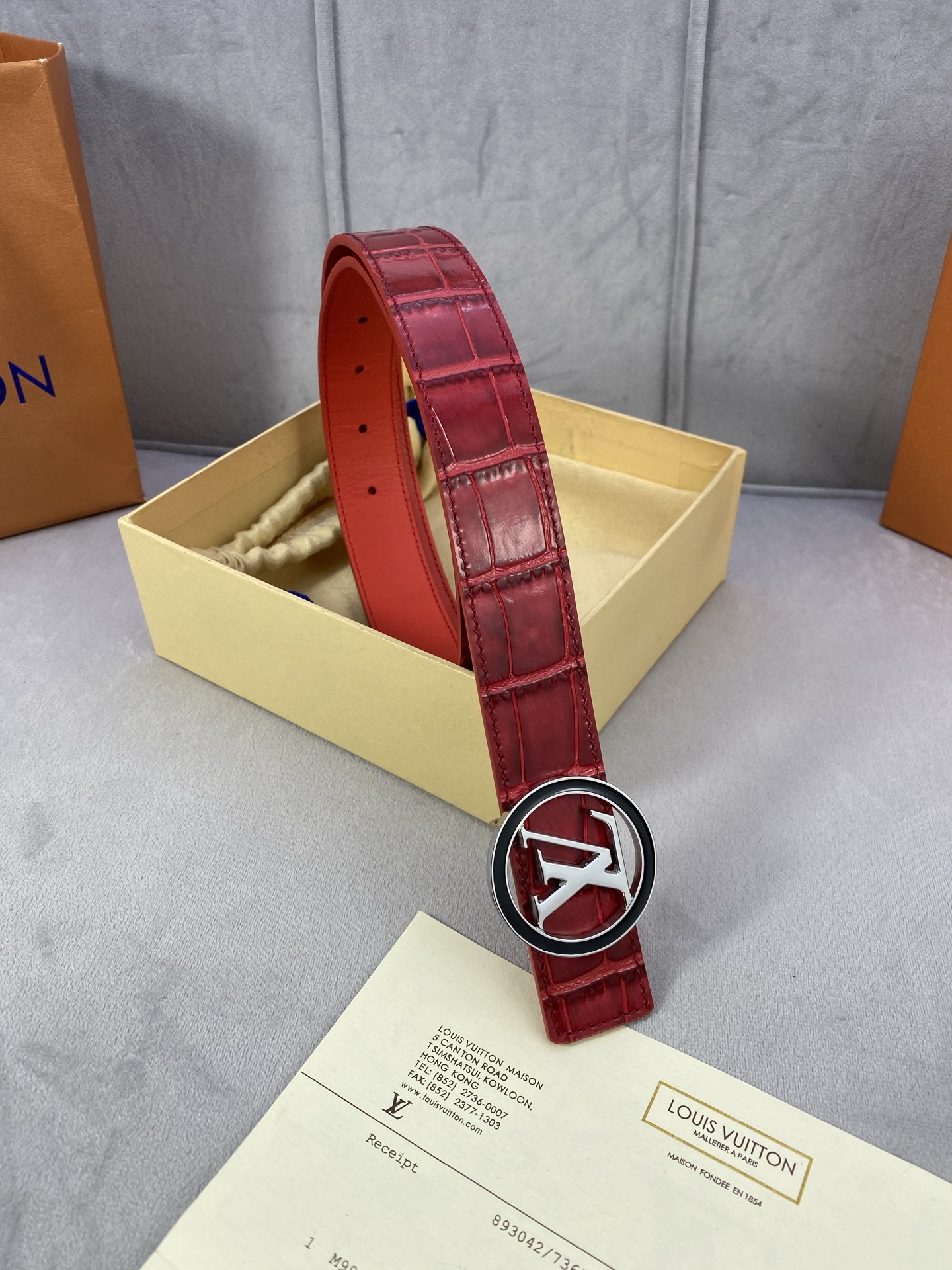 Louis Vuitton Female Leather Belt Top Grain Leather L