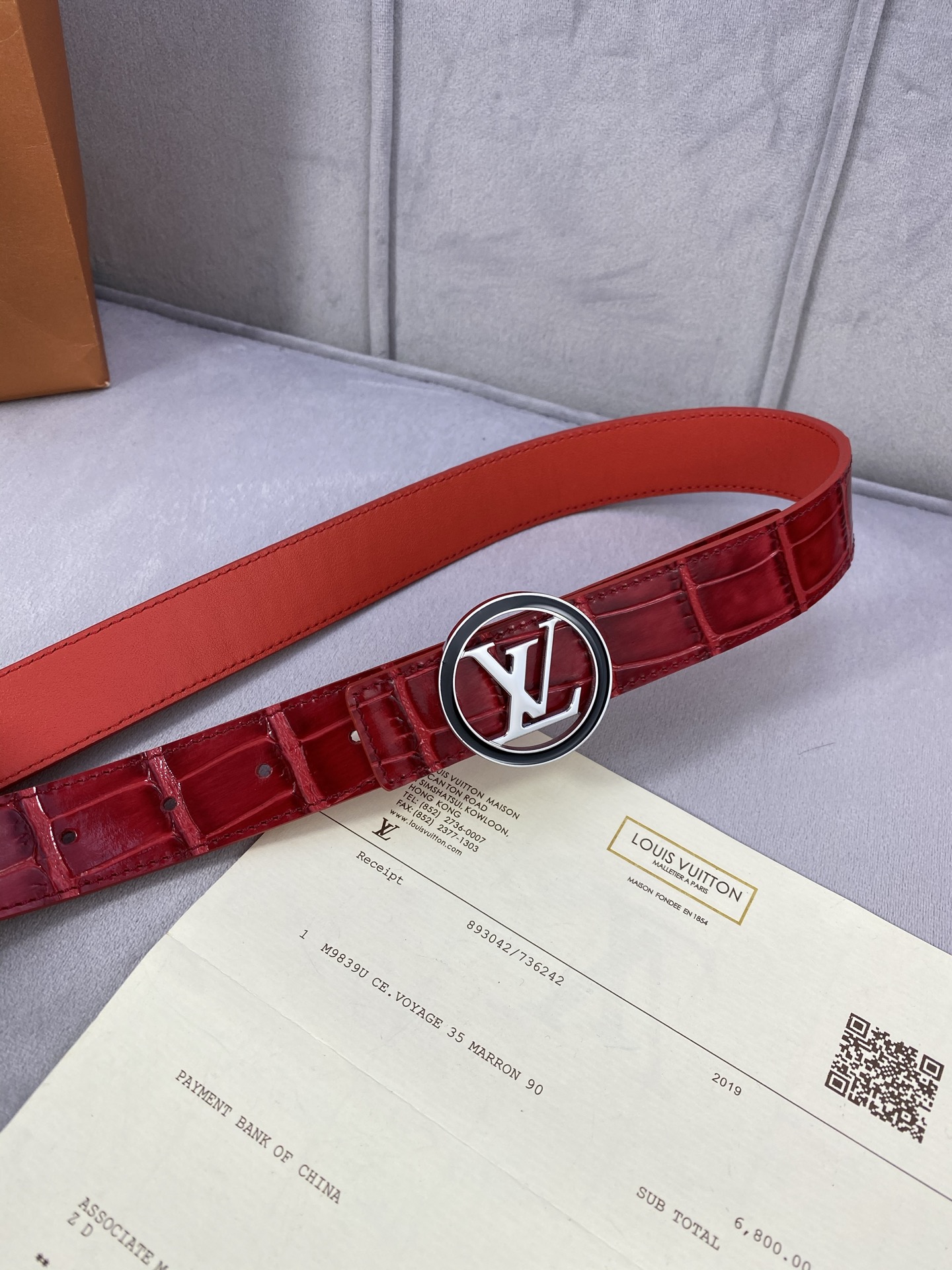 Louis Vuitton Female Leather Belt Top Grain Leather L