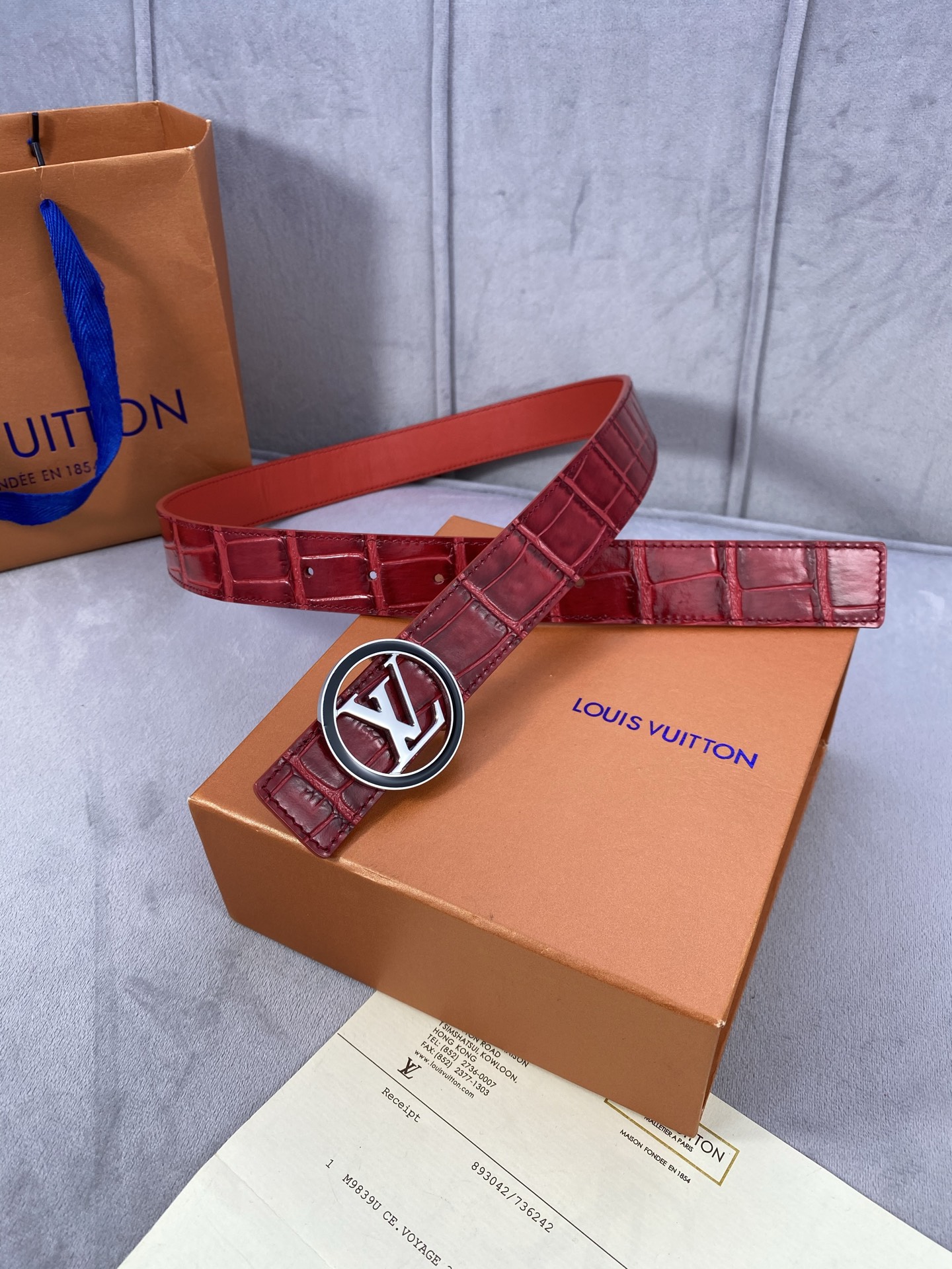 Louis Vuitton Female Leather Belt Top Grain Leather L
