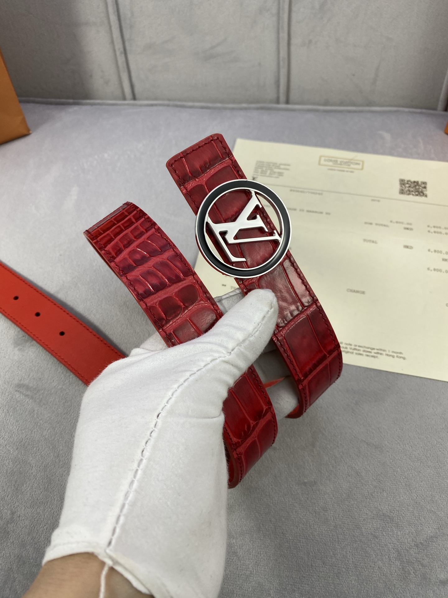 Louis Vuitton Female Leather Belt Top Grain Leather L