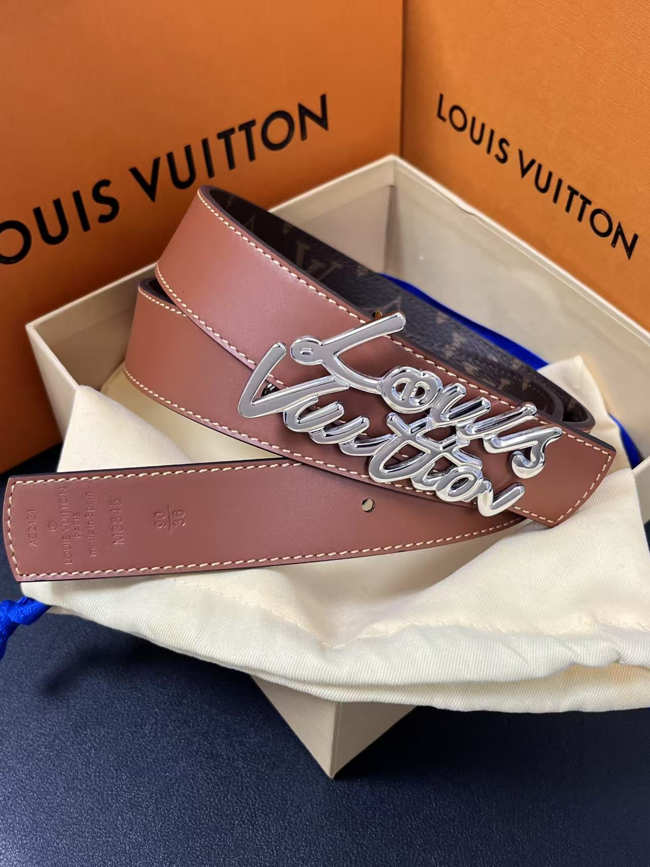 Louis Vuitton Female Basic Belt Cow Leather M