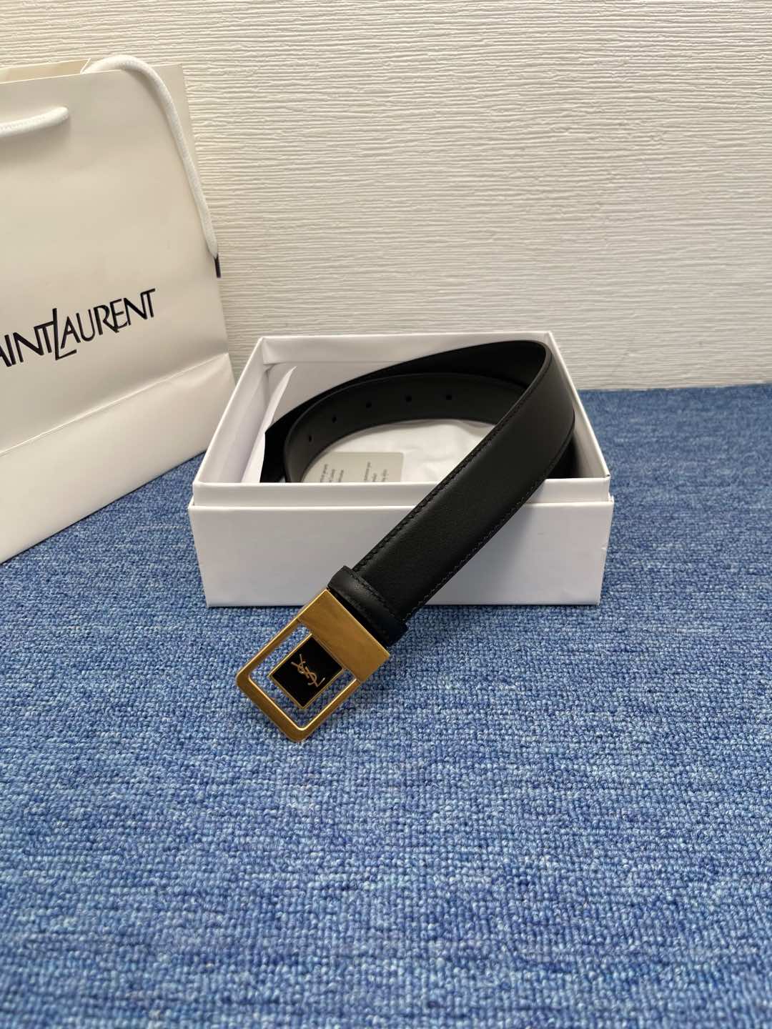 Saint Laurent Female Basic Belt Cow Leather S-m-l
