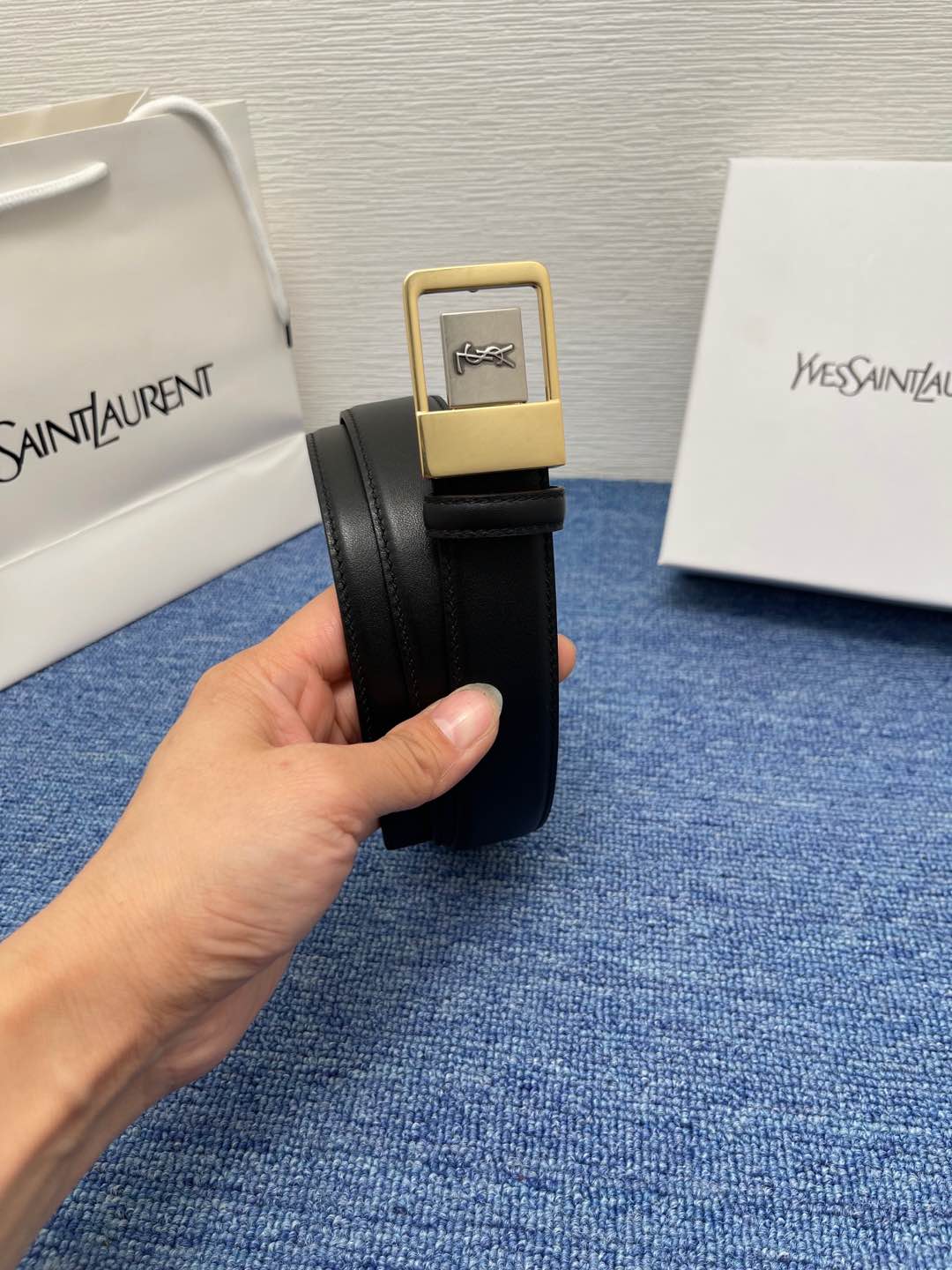 Saint Laurent Female Basic Belt Cow Leather S-m-l