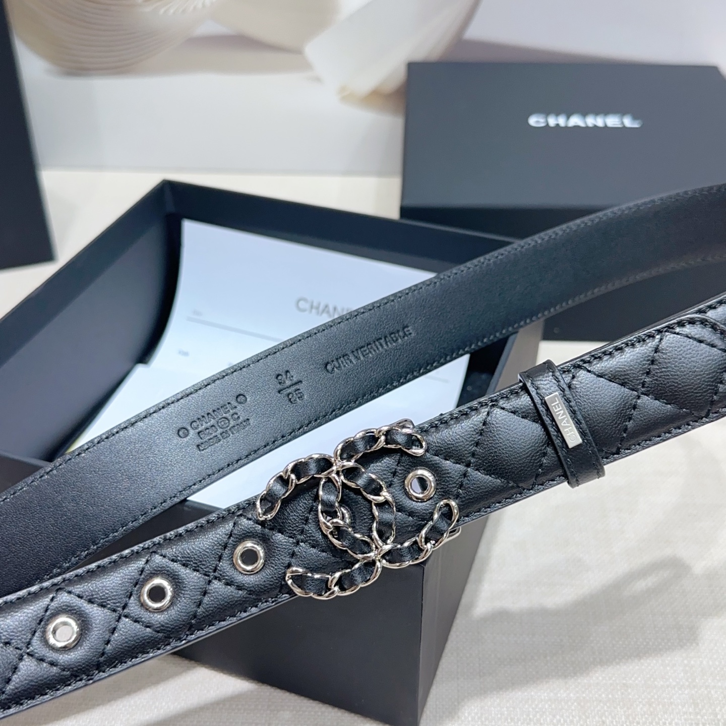 Chanel Female Basic Belt Sheepskin M