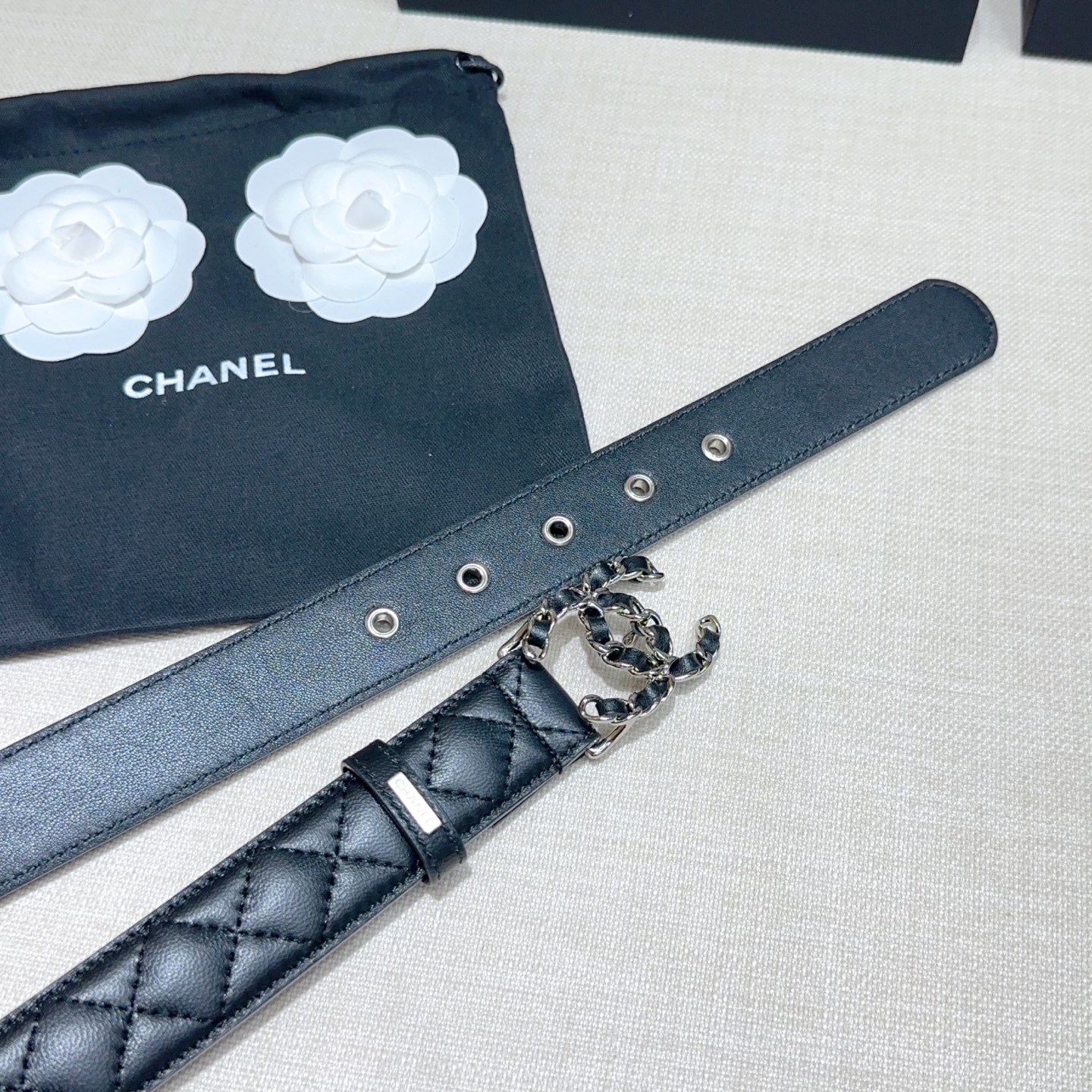Chanel Female Basic Belt Sheepskin M