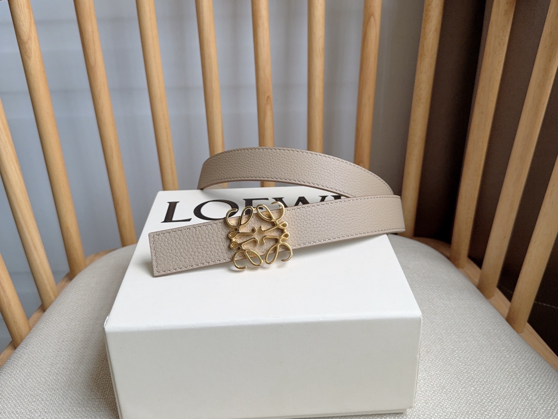 Loewe Female Pin Buckle Belt Cow Leather M-l