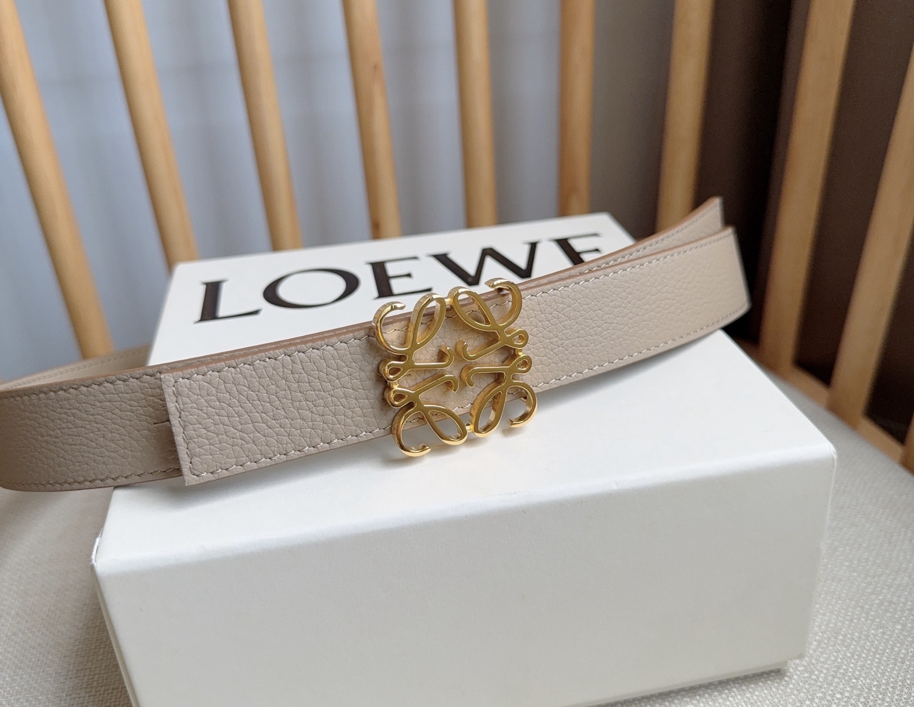 Loewe Female Pin Buckle Belt Cow Leather M-l