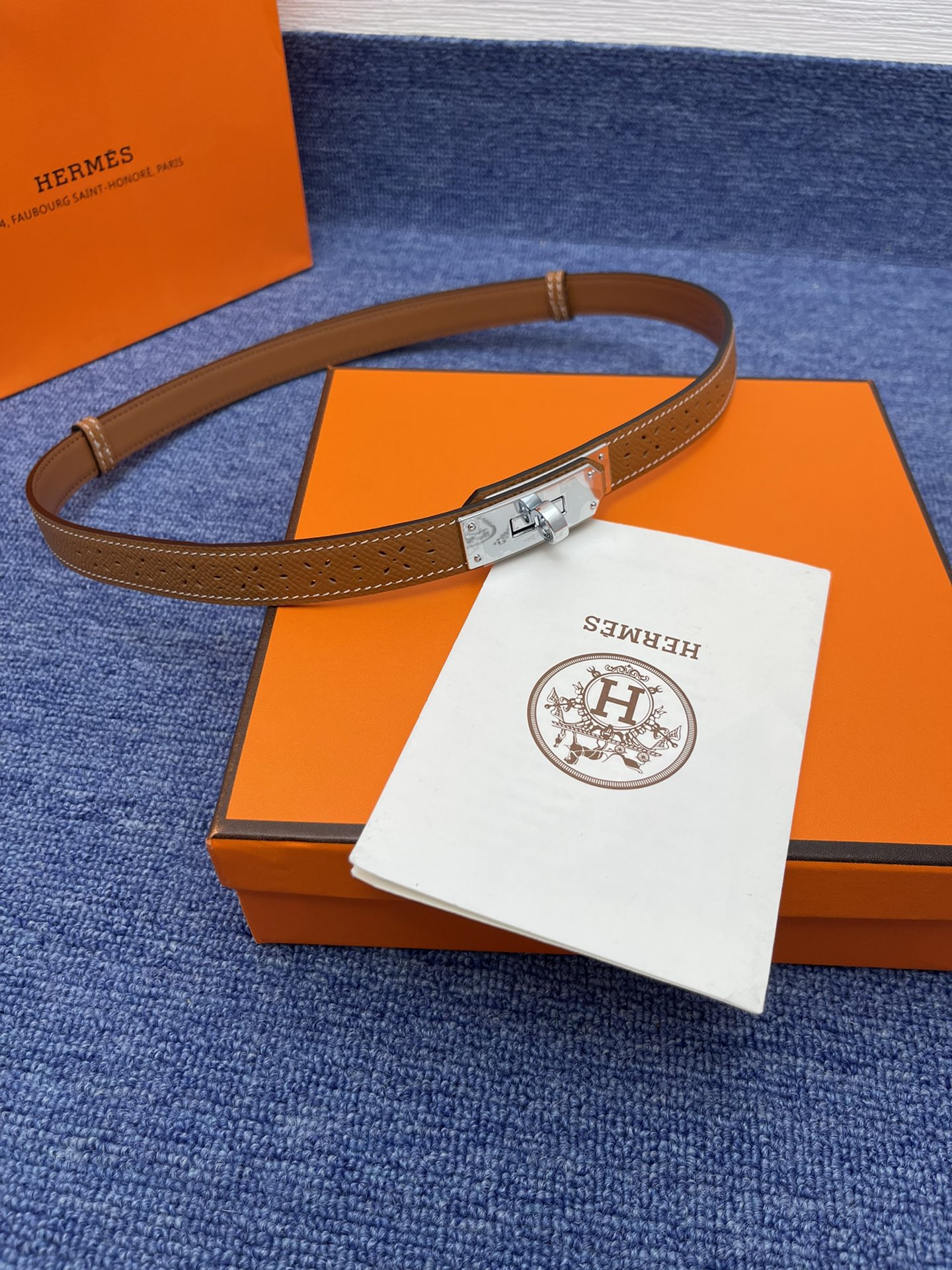 Hermès Female Leather Belt Cow Leather Adjustable S-m-l