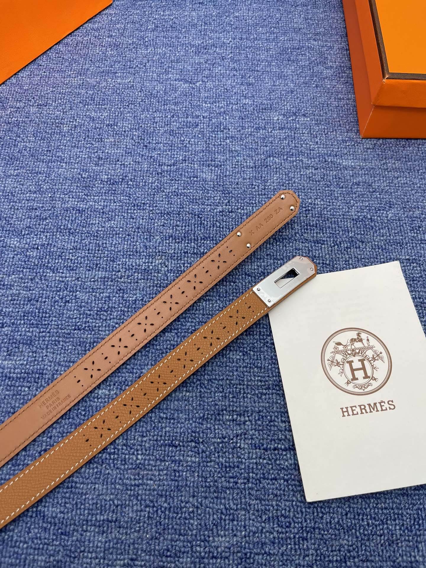 Hermès Female Leather Belt Cow Leather Adjustable S-m-l