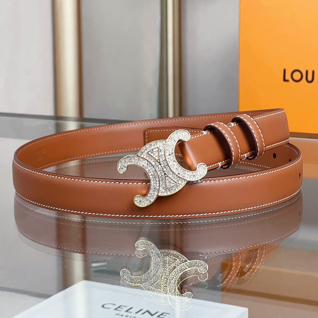 Celine Female Leather Belt Cow Leather M-l