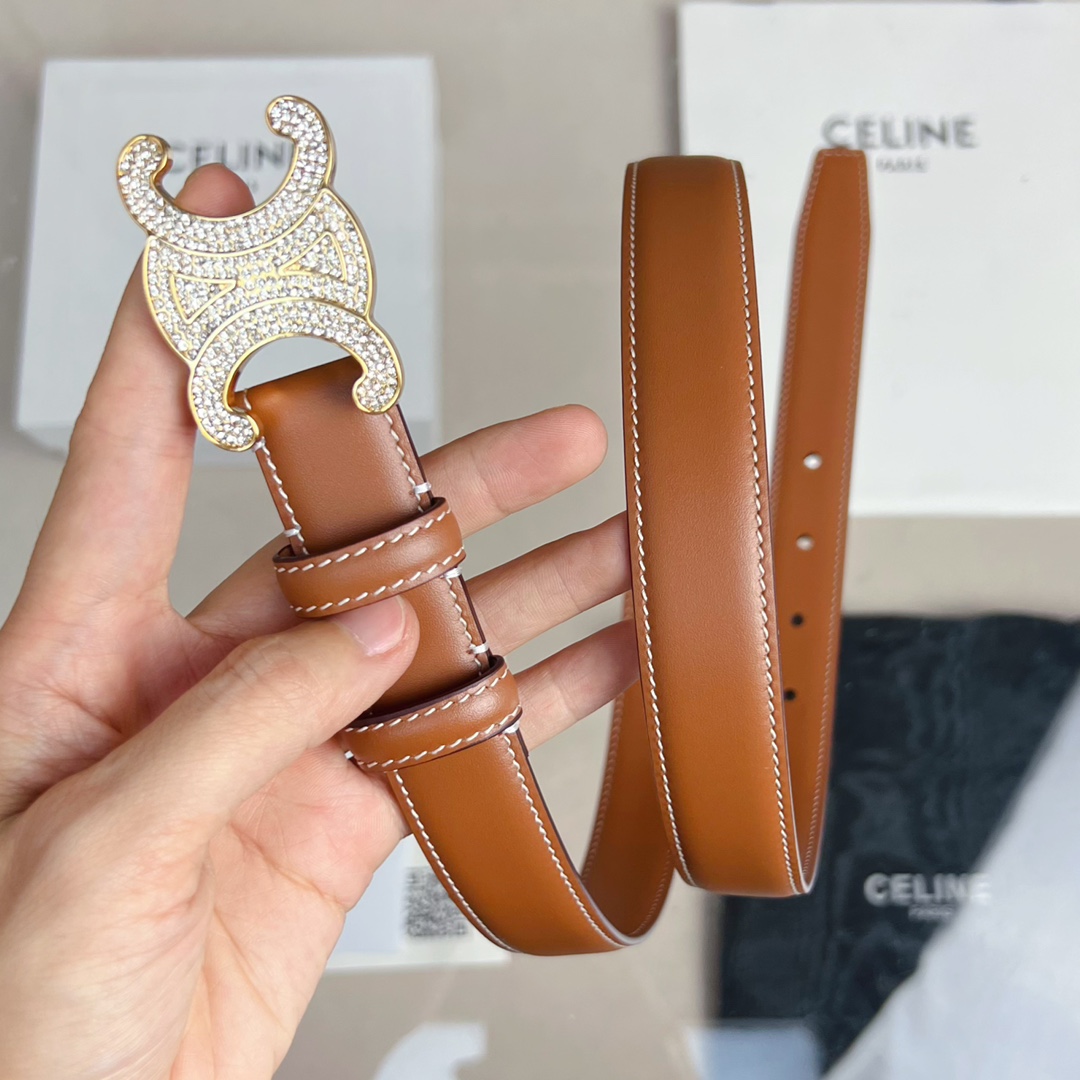Celine Female Leather Belt Cow Leather M-l