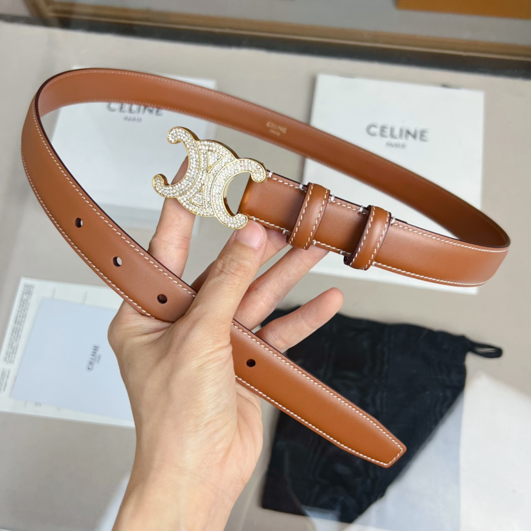 Celine Female Leather Belt Cow Leather M-l