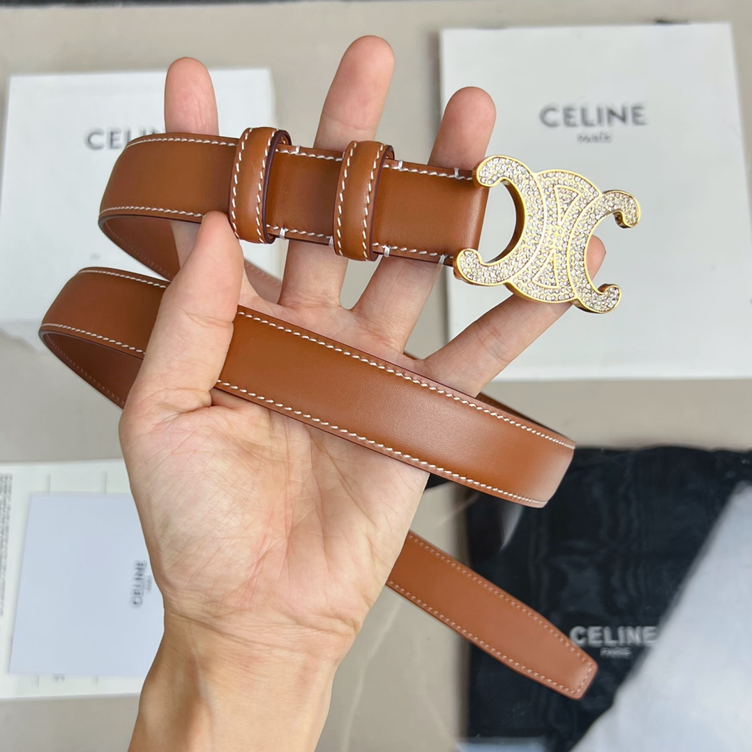 Celine Female Leather Belt Cow Leather M-l