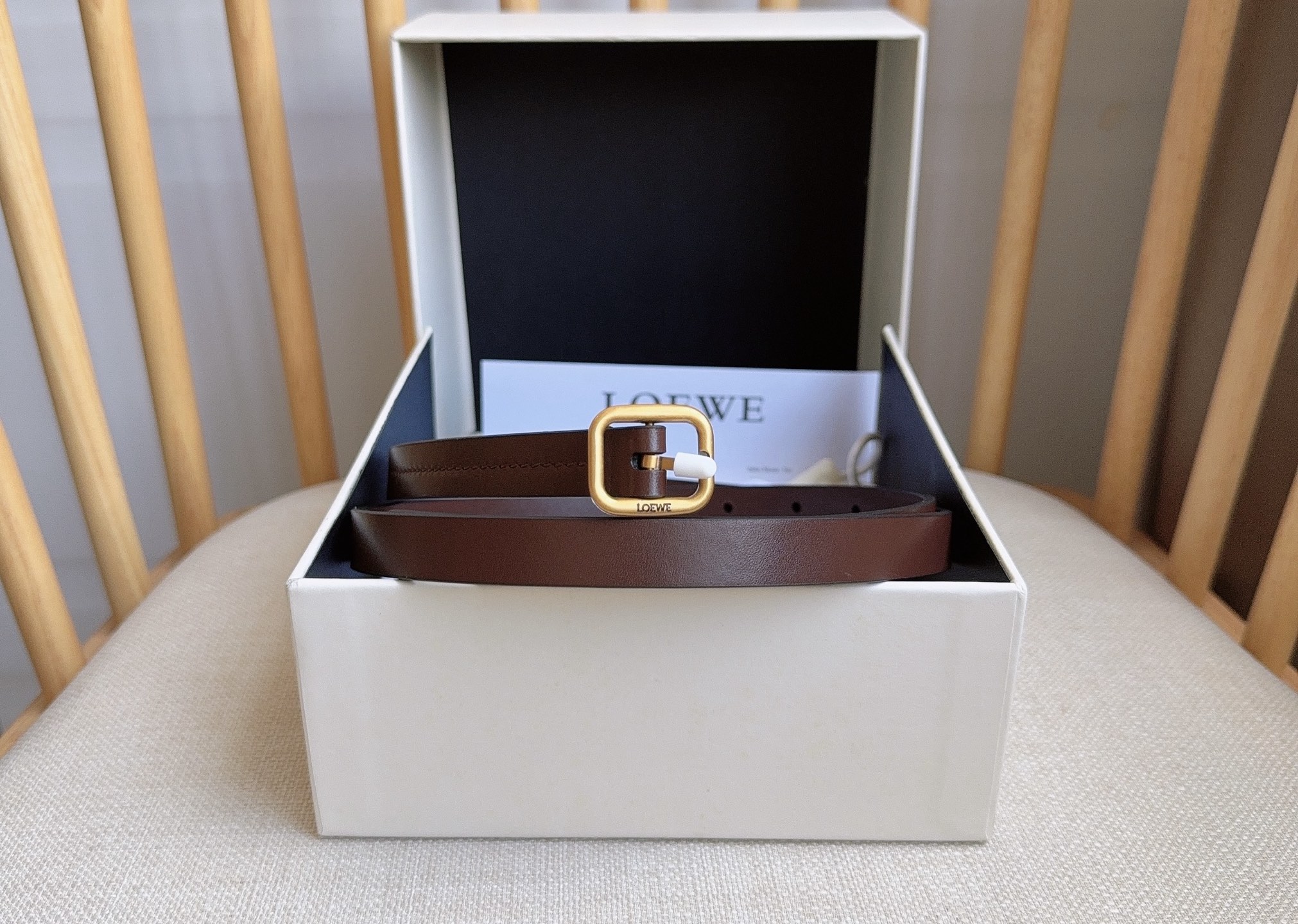 Loewe Female Pin Buckle Belt Cow Leather 14515-l