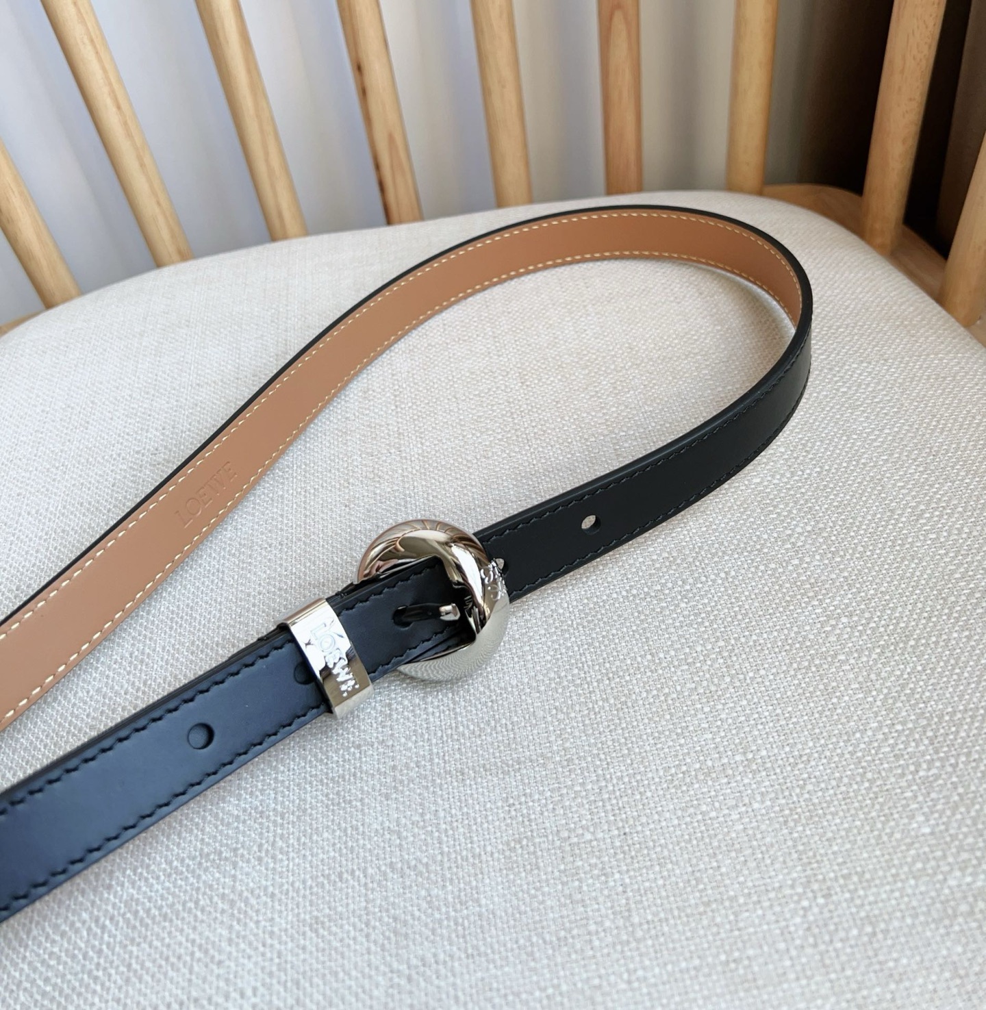 Loewe Female Pin Buckle Belt Cow Leather M-l