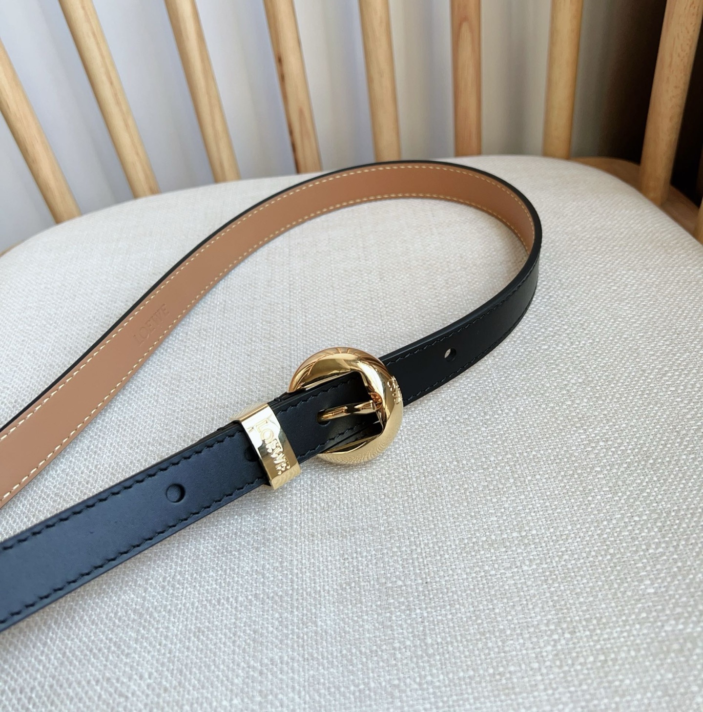 Loewe Female Pin Buckle Belt Cow Leather M-l