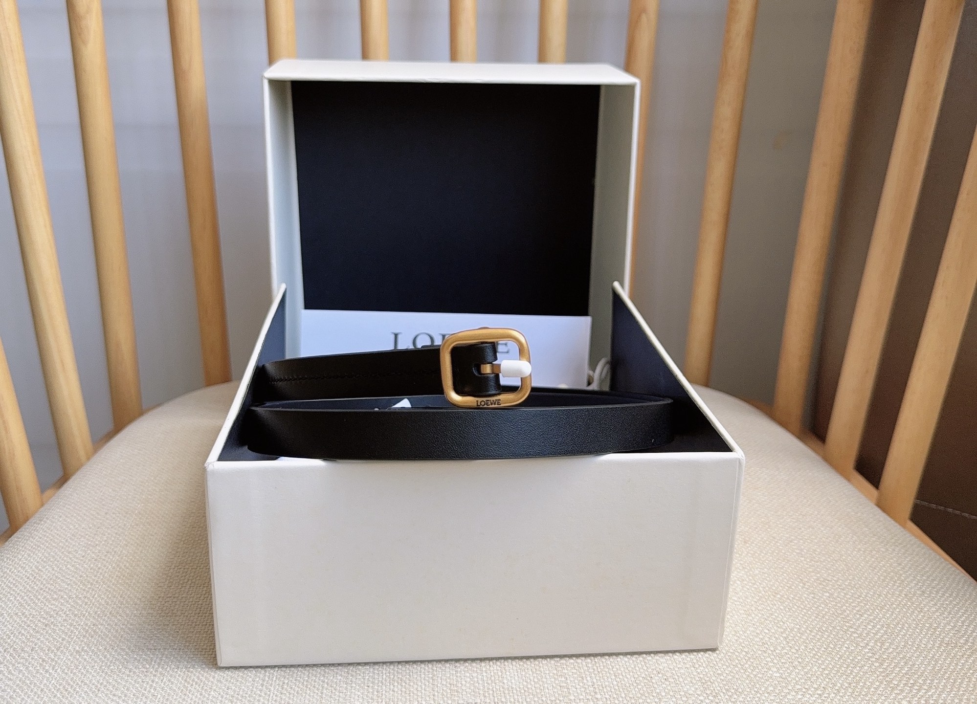 Loewe Female Pin Buckle Belt Cow Leather L