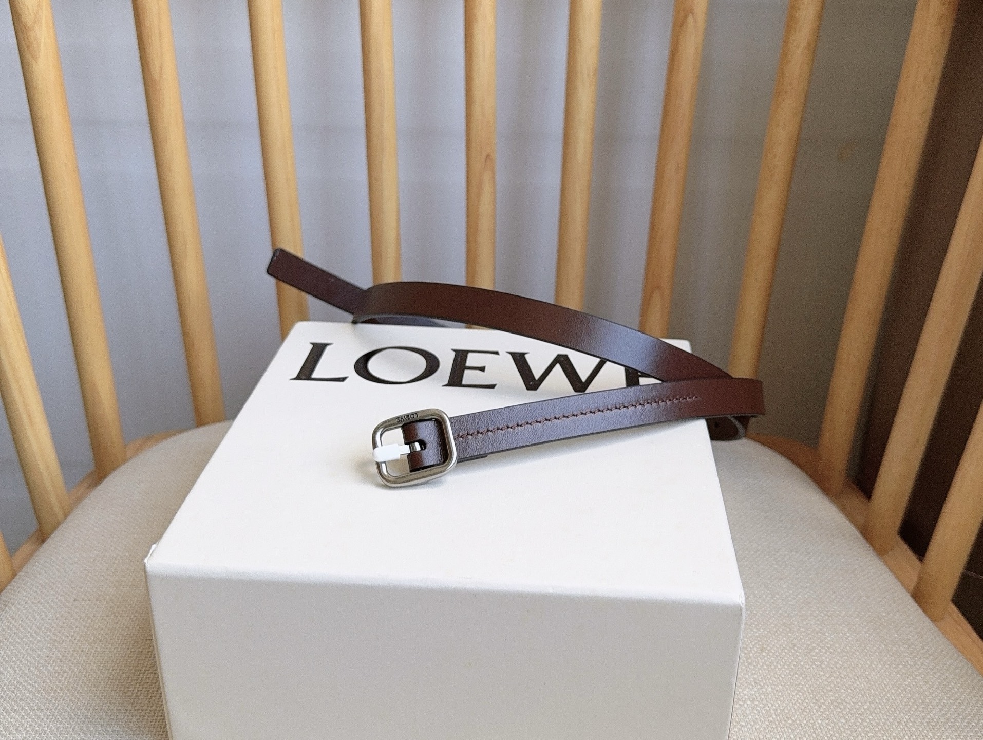 Loewe Female Pin Buckle Belt Cow Leather 14515-l