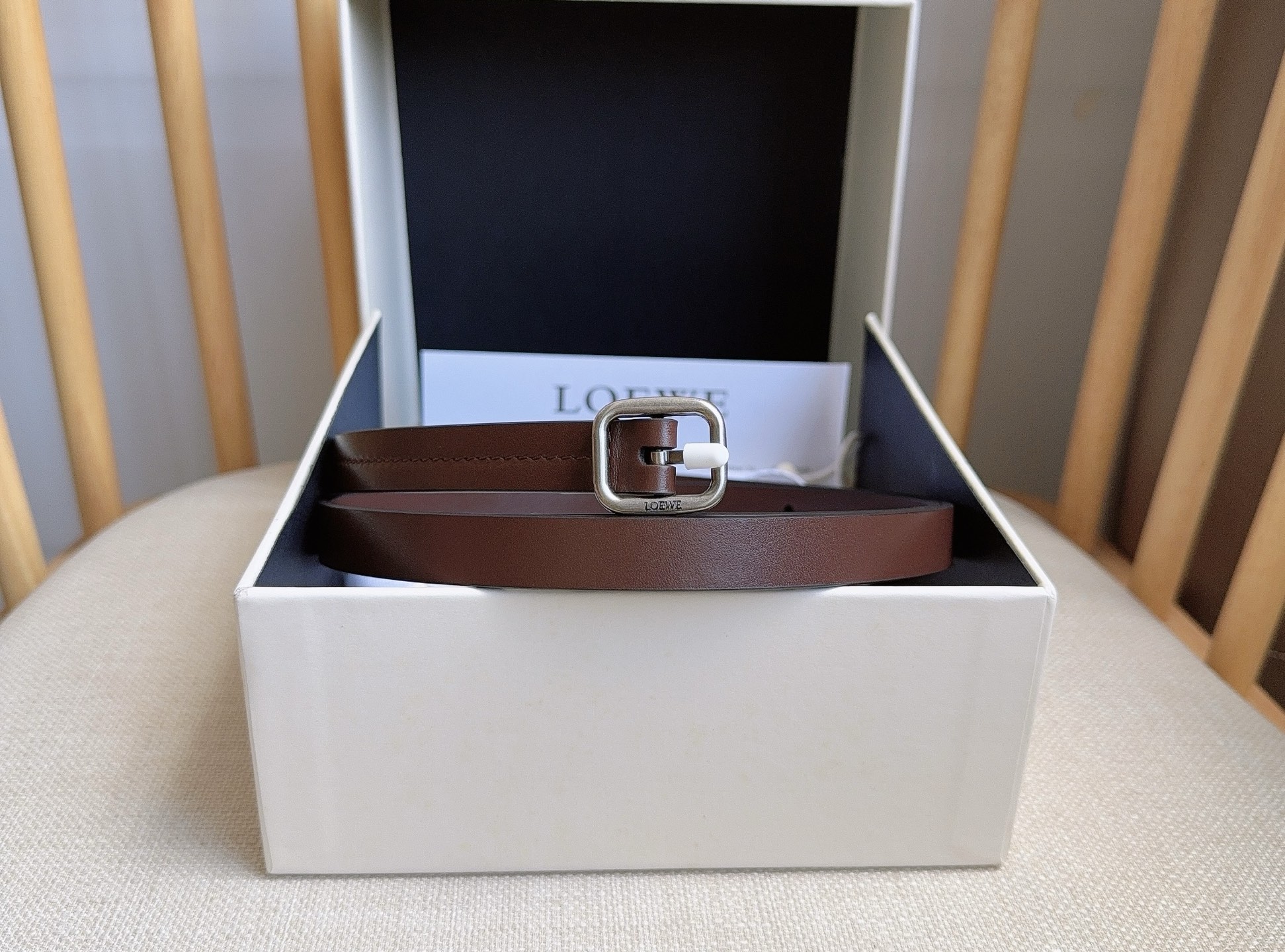 Loewe Female Pin Buckle Belt Cow Leather 14515-l