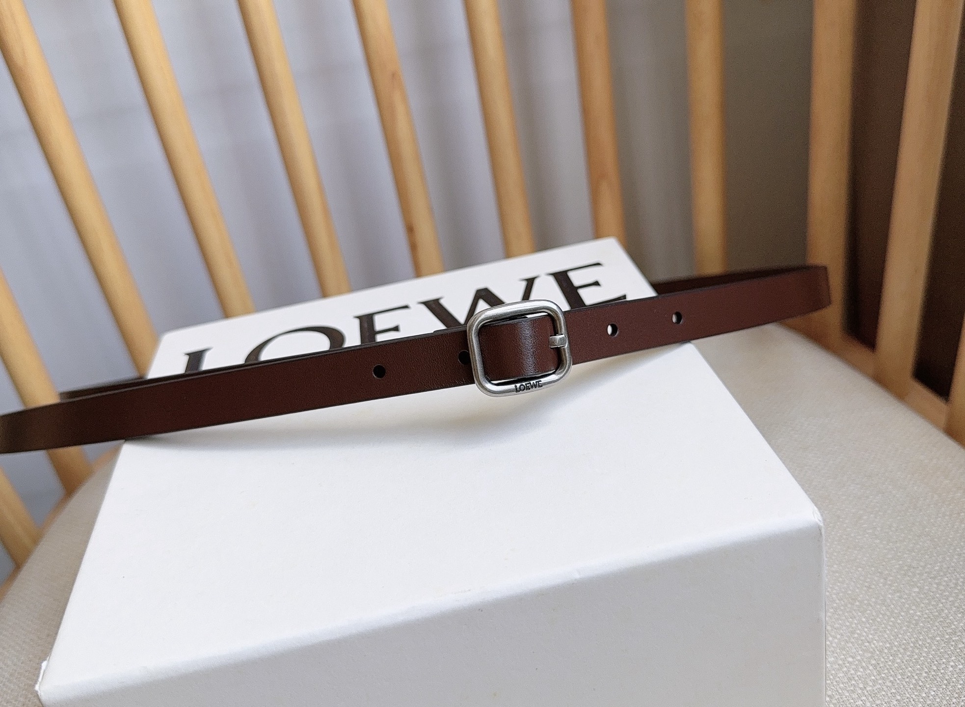 Loewe Female Pin Buckle Belt Cow Leather 14515-l