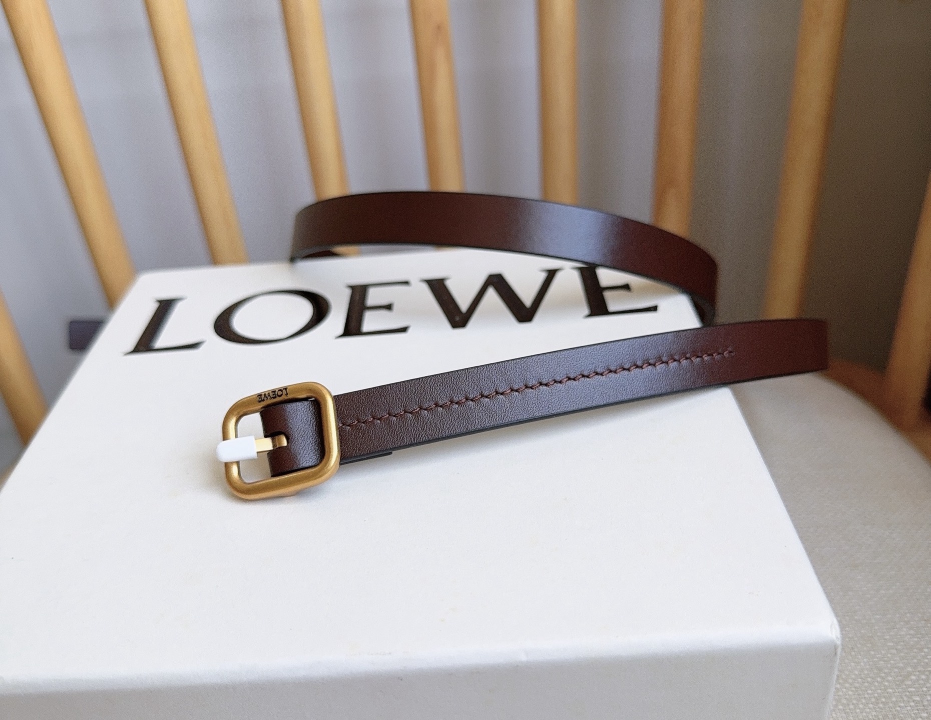 Loewe Female Pin Buckle Belt Cow Leather L