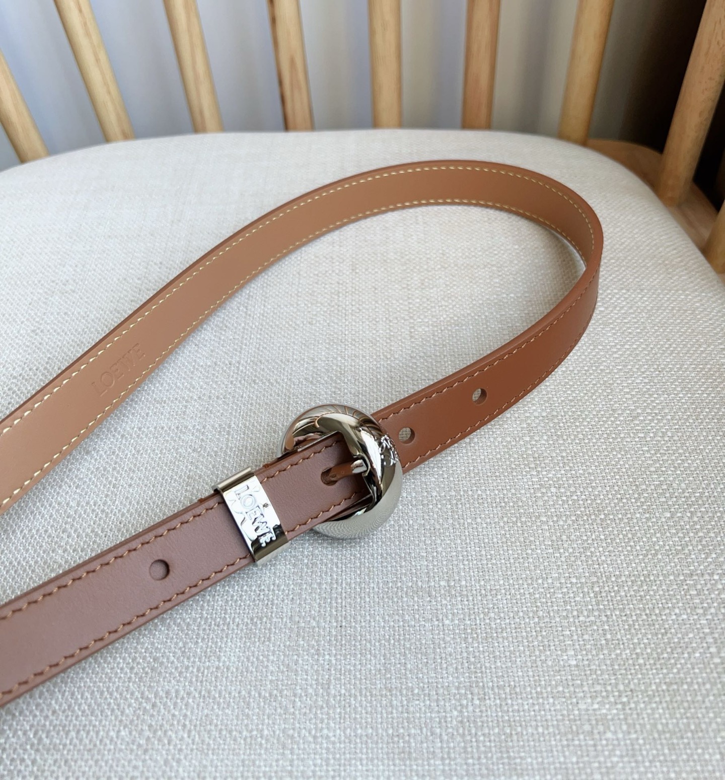 Loewe Female Pin Buckle Belt Cow Leather M-l