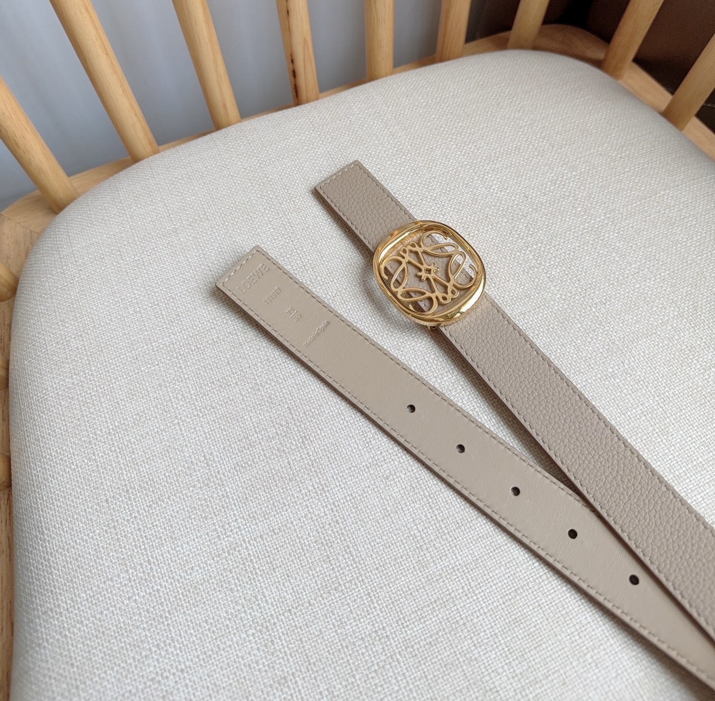 Loewe Female Pin Buckle Belt Cow Leather M-l