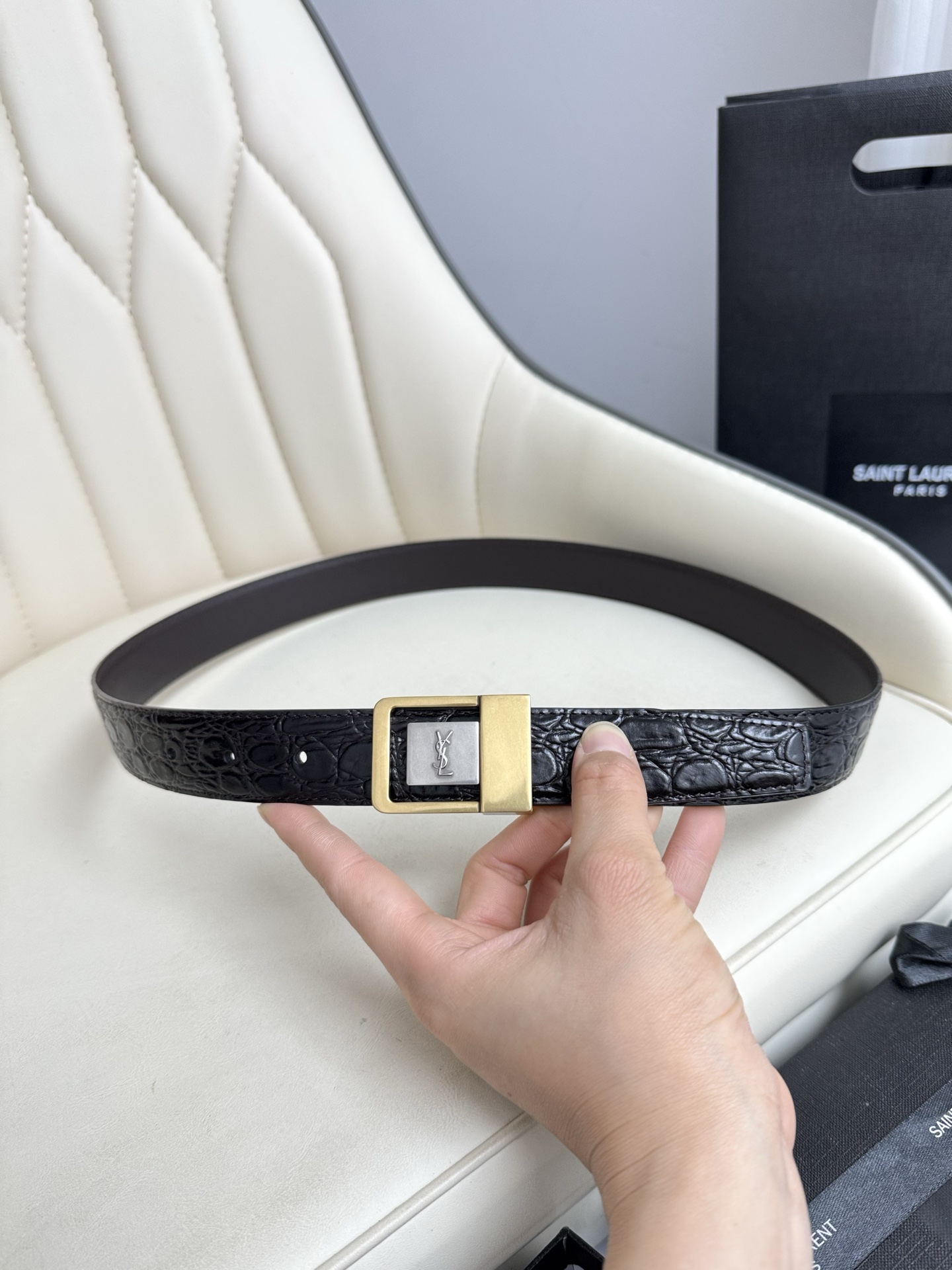 Saint Laurent Female Leather Belt S-m-l