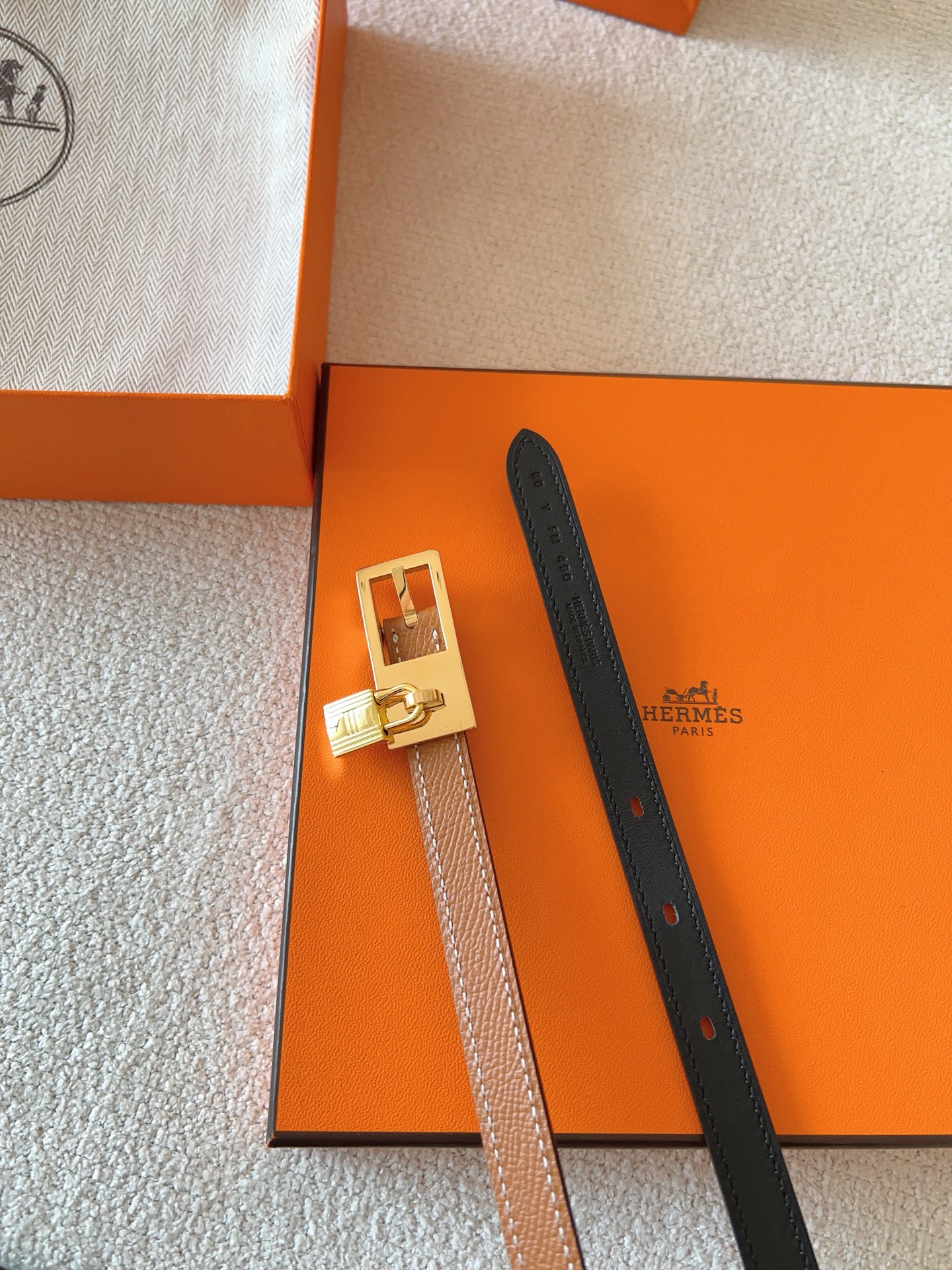 Hermès Female Leather Belt Cow Leather S-m-l