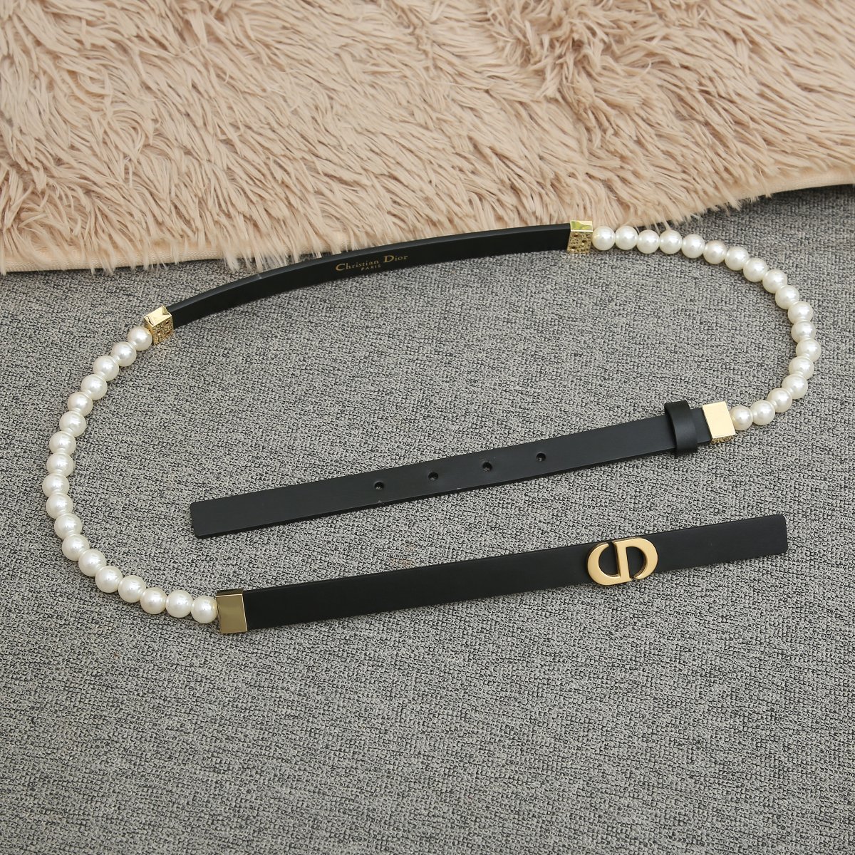 Dior Female Basic Belt Cow Leather Black S-m