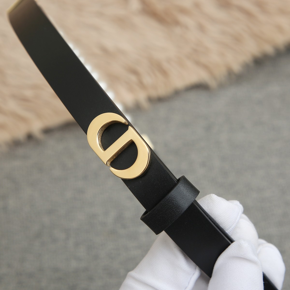 Dior Female Basic Belt Cow Leather Black S-m