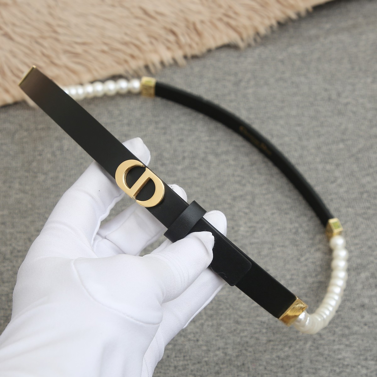 Dior Female Basic Belt Cow Leather Black S-m