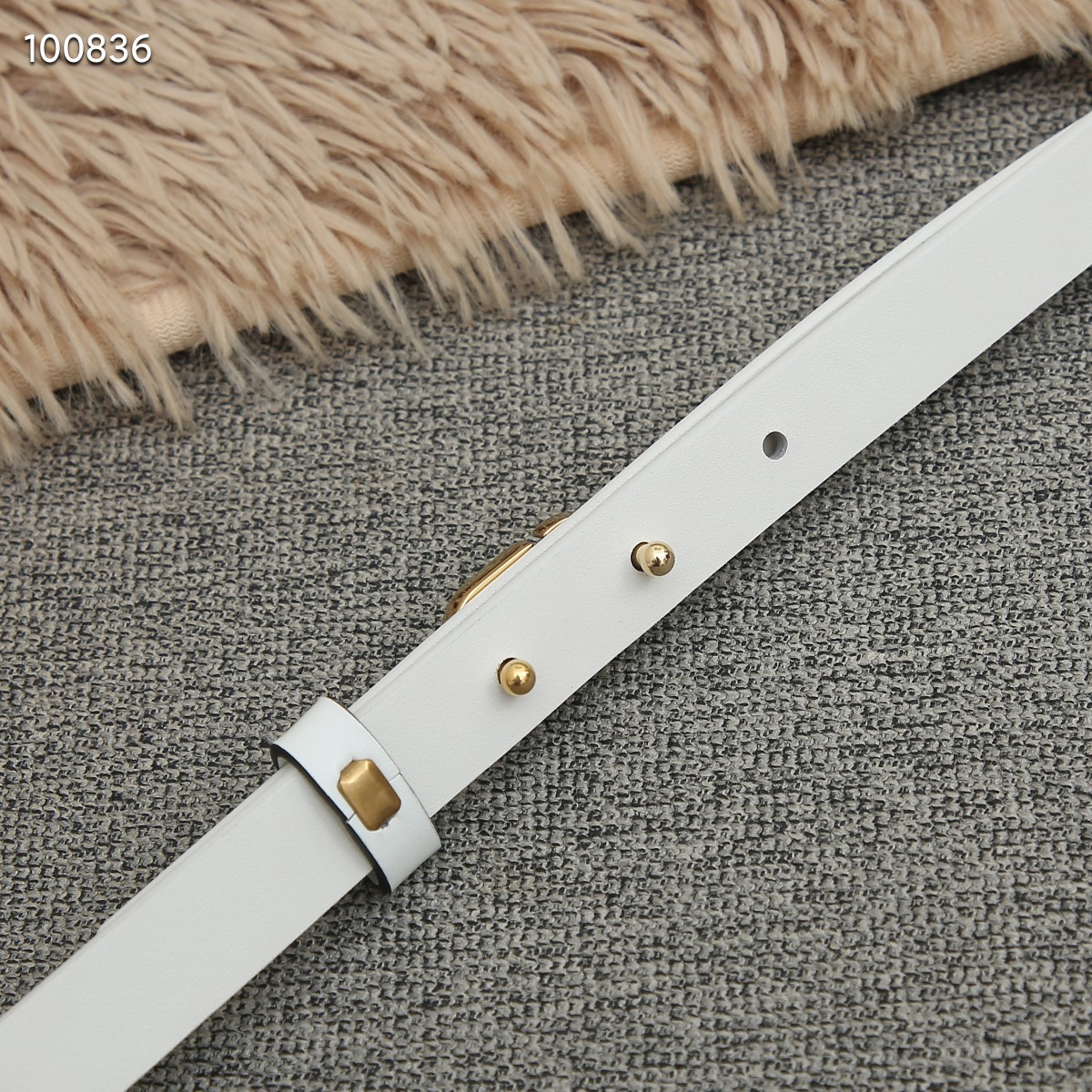 Dior Female Basic Belt Cow Leather White S-m