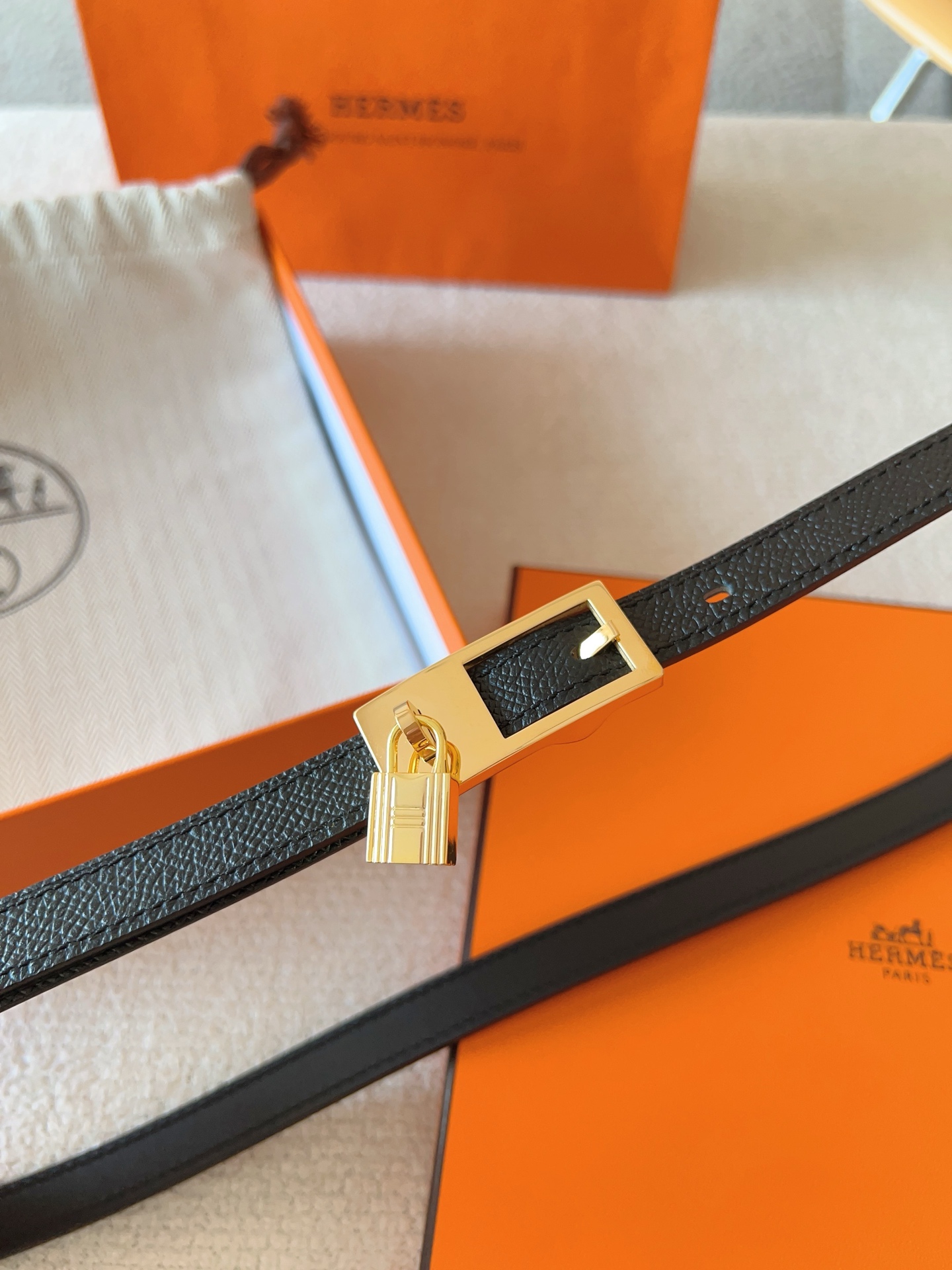 Hermès Female Leather Belt Cow Leather S-m-l