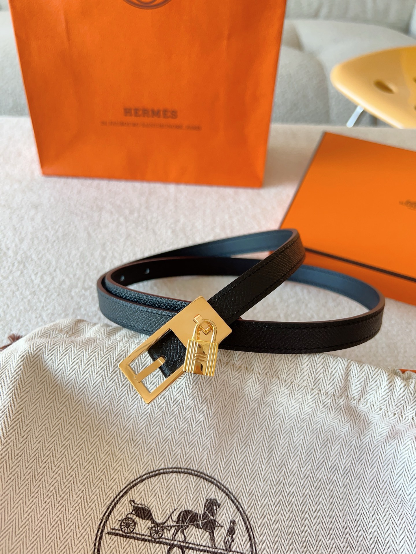 Hermès Female Leather Belt Cow Leather S-m-l