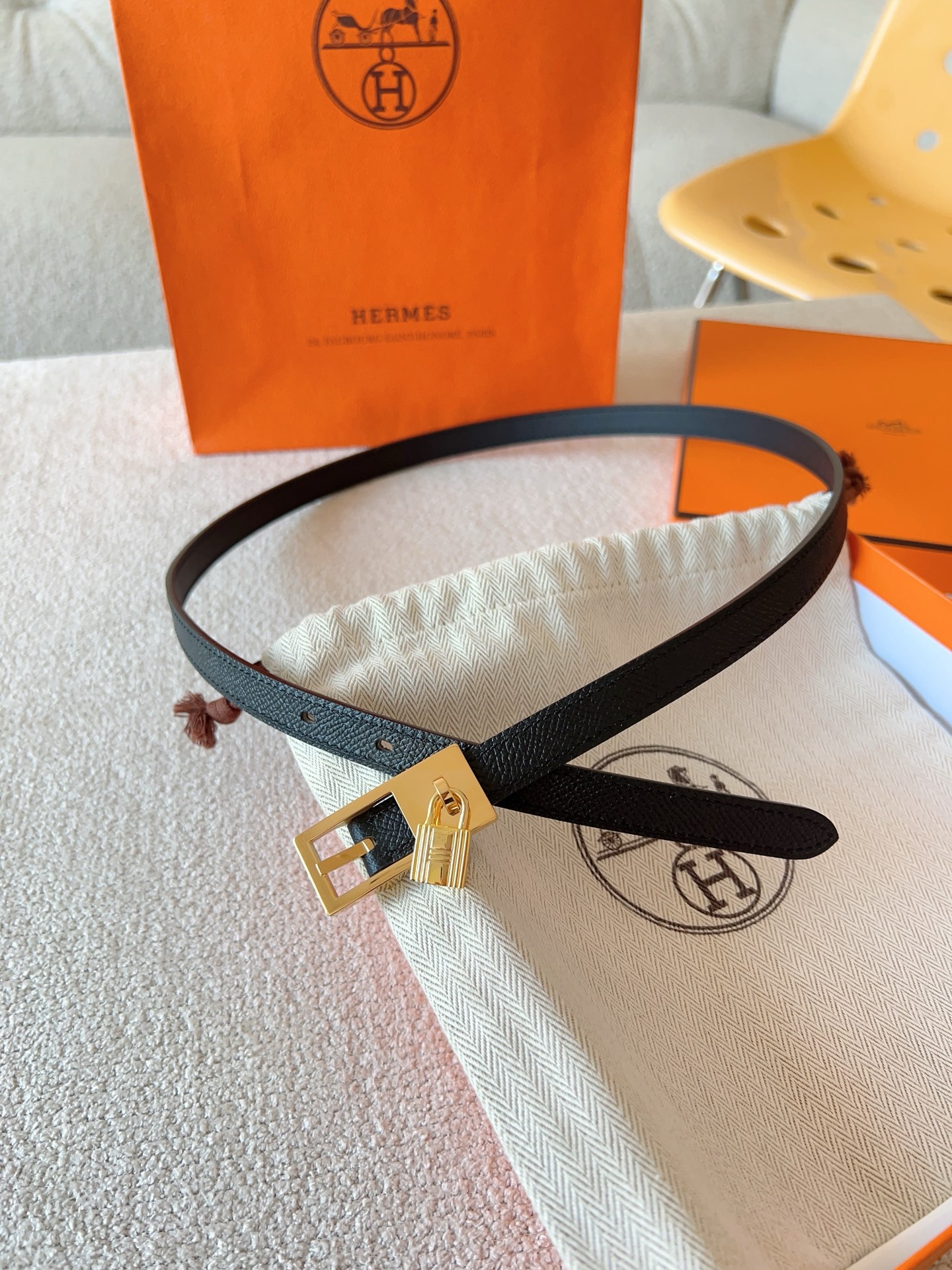 Hermès Female Leather Belt Cow Leather S-m-l